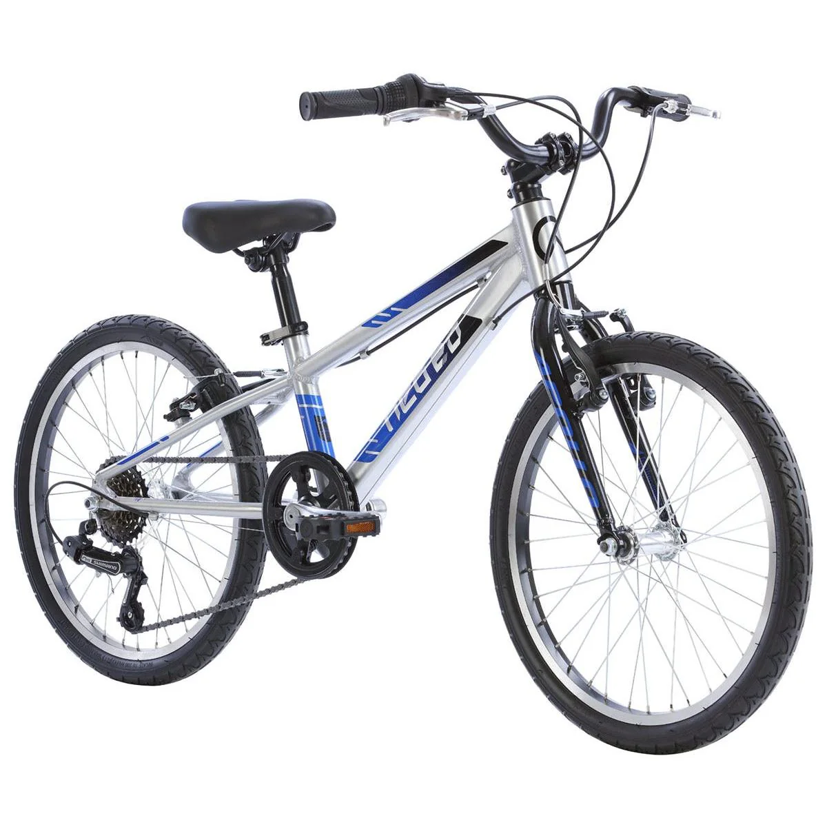 Neo Kids Bike 20'' 6-Speed Silver with Black Blue Fade - Image 2
