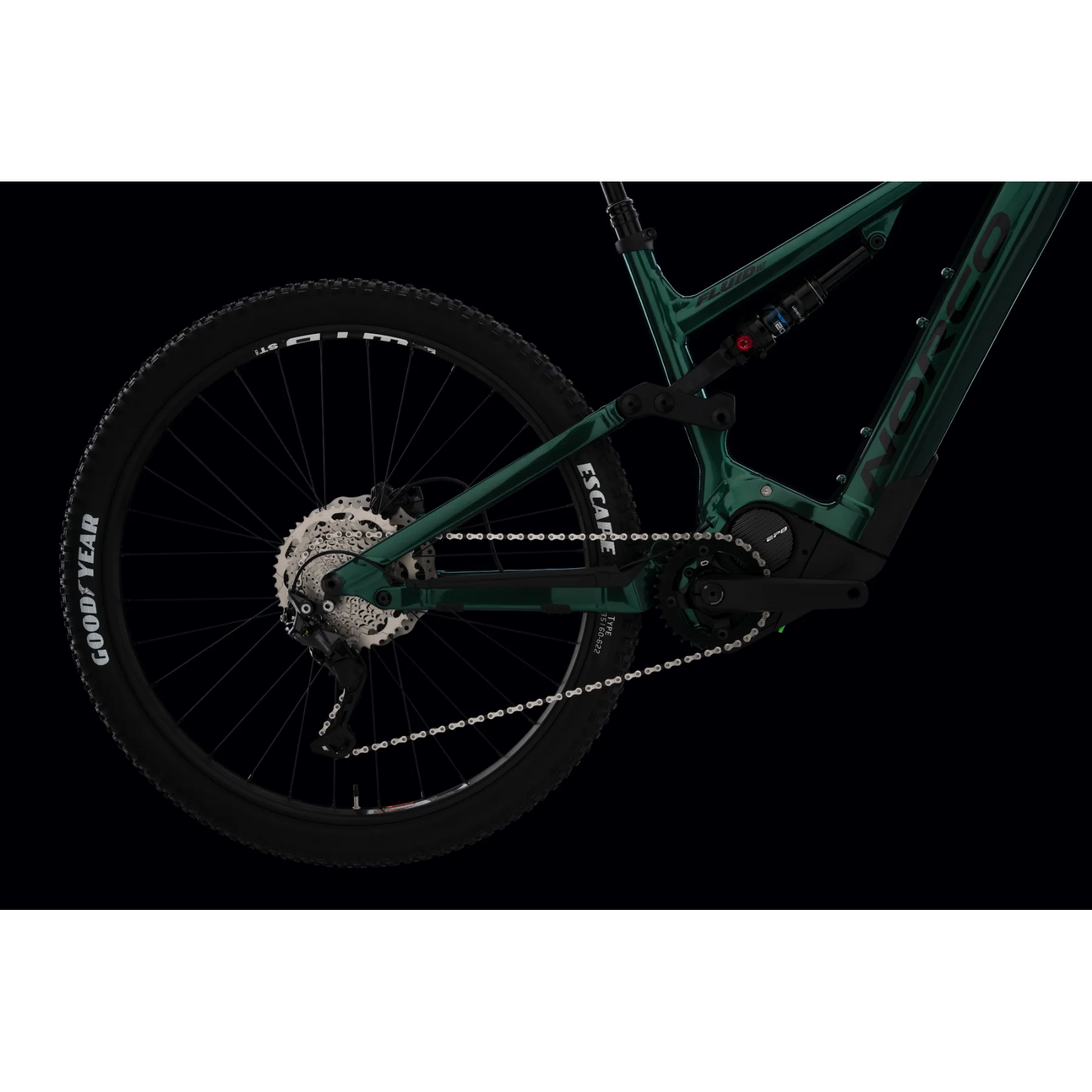 Norco Fluid VLT A2 Electric Dual Suspension Mountain Bike Green/Black - 720Wh Battery Included - Image 5