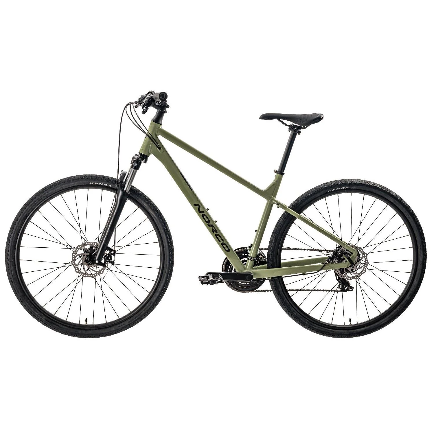 Norco XFR 3 Hybrid Bike Green/Black - Image 2
