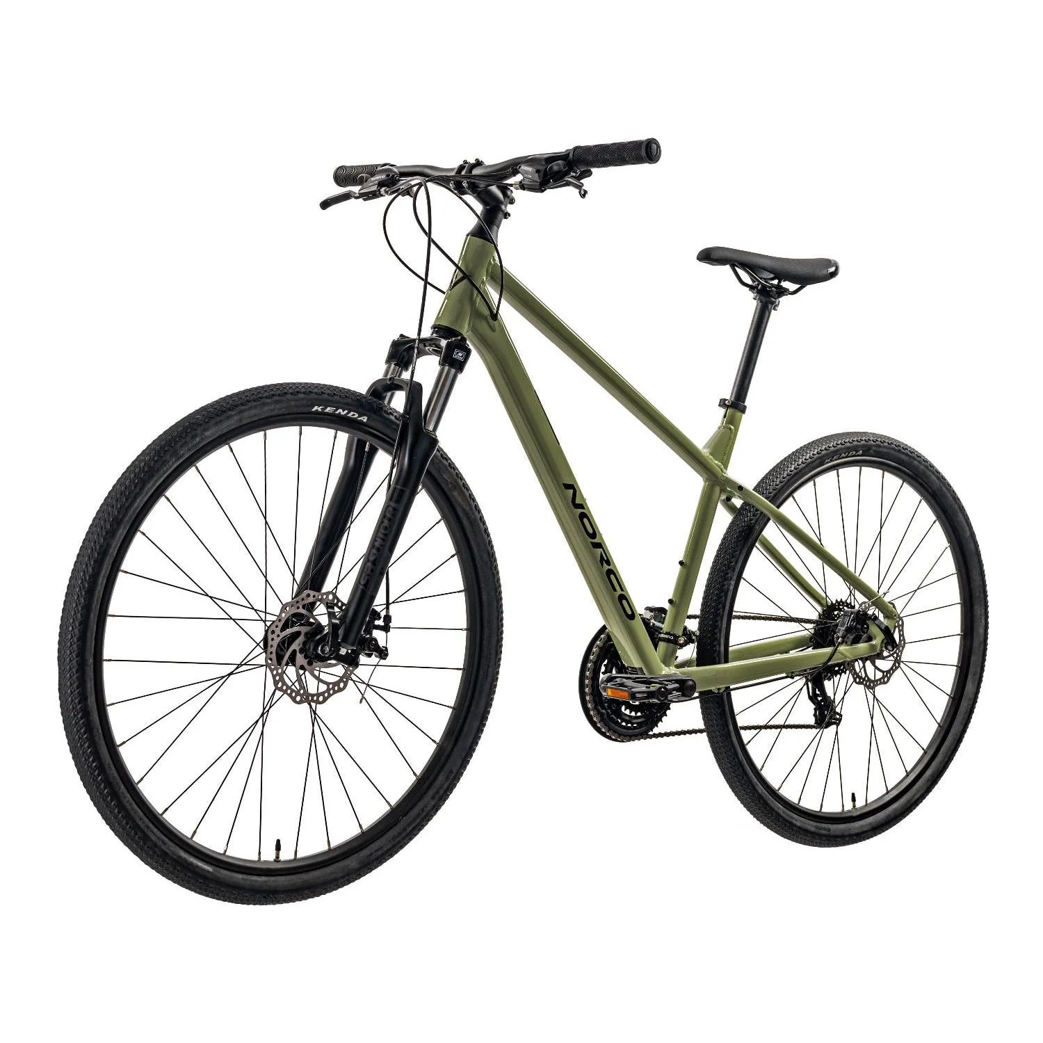 Norco XFR 3 Hybrid Bike Green/Black - Image 4