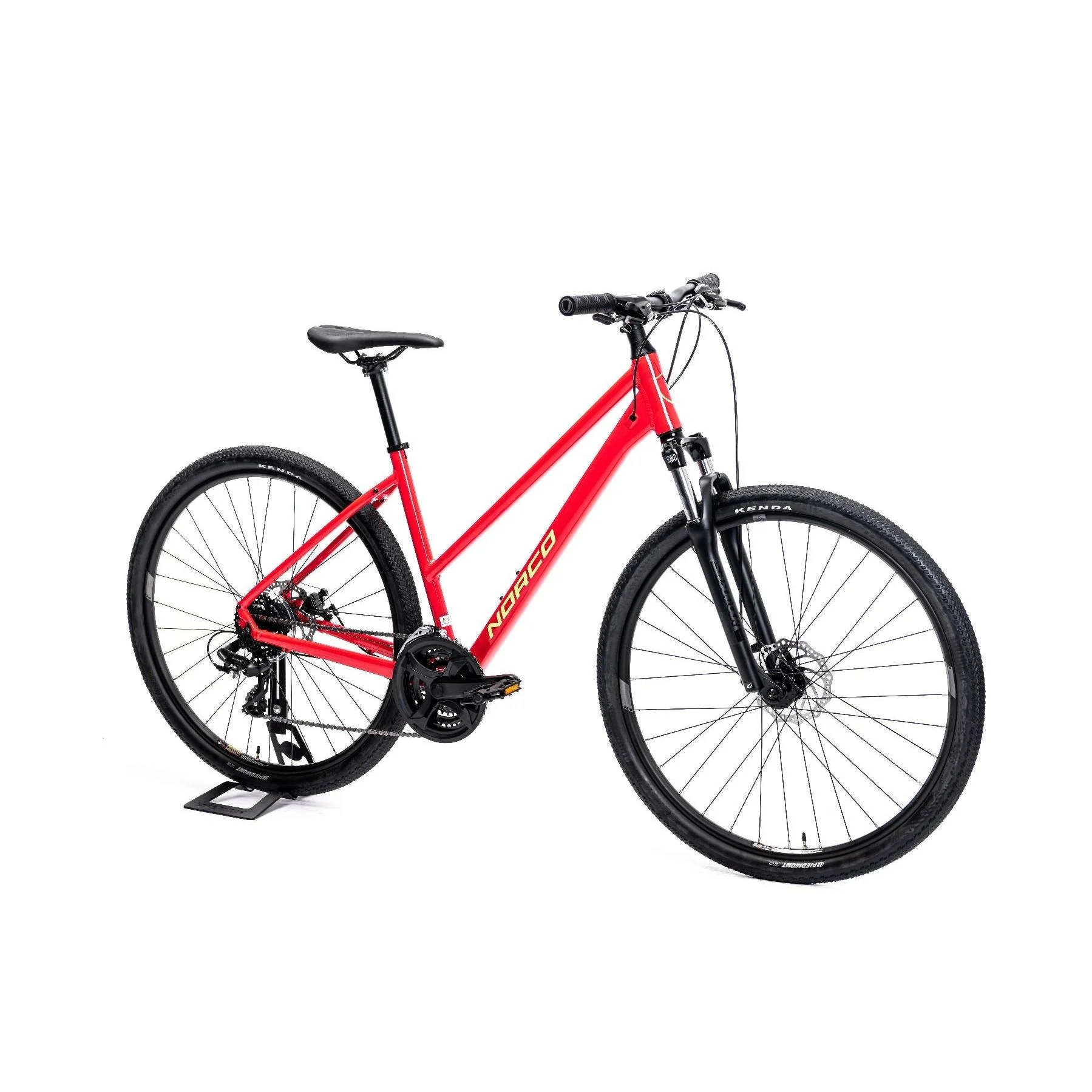 Norco XFR 3 Step Through Hybrid Bike Red/Green - Image 2