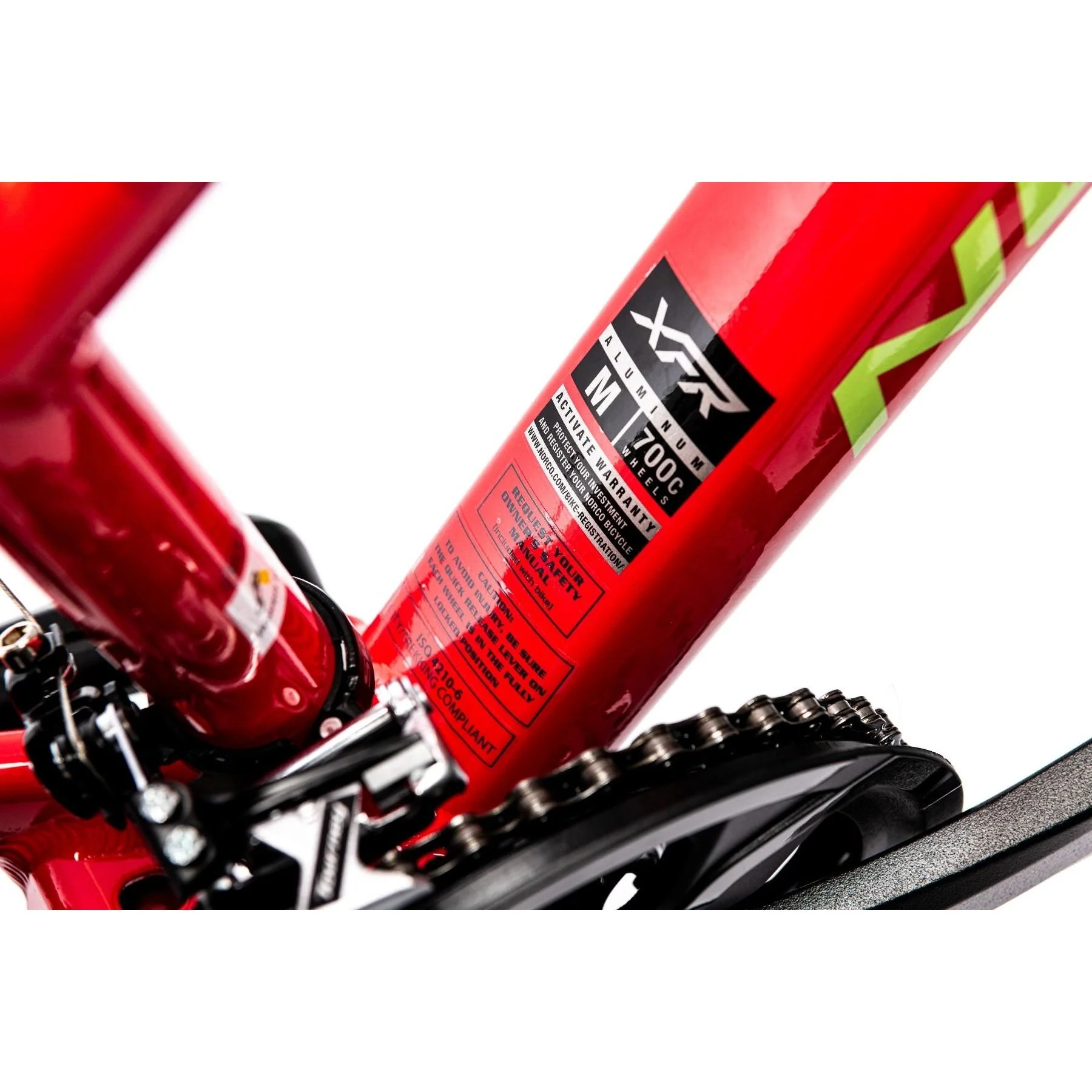 Norco XFR 3 Step Through Hybrid Bike Red/Green - Image 4