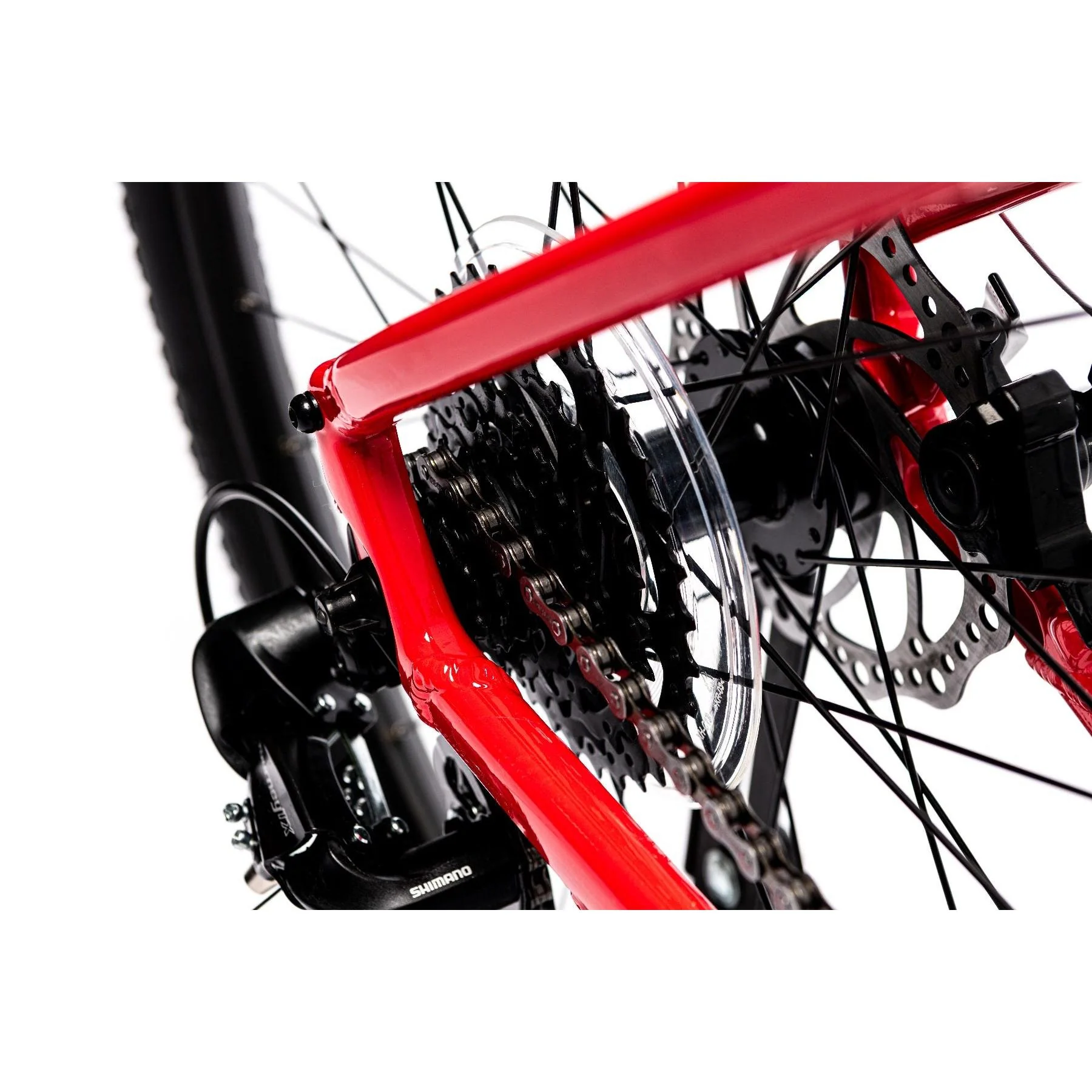 Norco XFR 3 Step Through Hybrid Bike Red/Green - Image 5