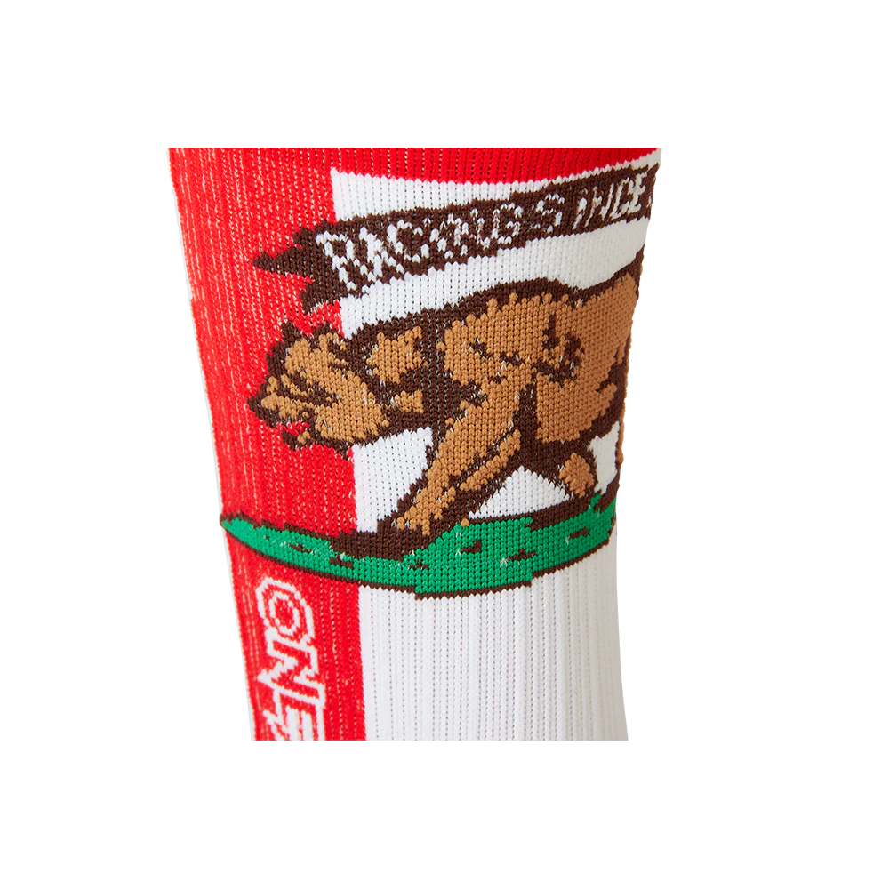 O'Neal MTB Performance Socks California Red/White/Brown - Image 4