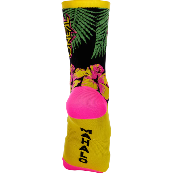 O'Neal MTB Performance Socks Island Pink/Green/Yellow - Image 4