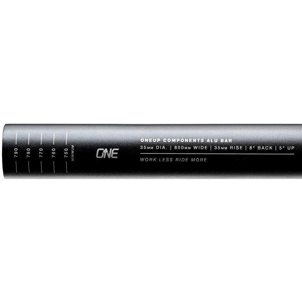 OneUp Components Alloy Handlebar 35 x 800mm, 35mm Rise Black - Image 2