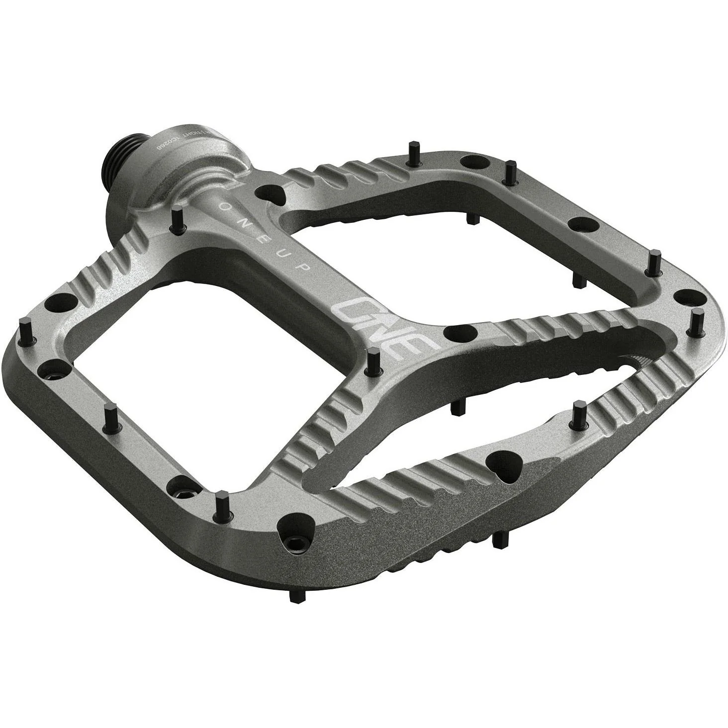 OneUp Components Aluminium Flat Pedals Grey - Image 2