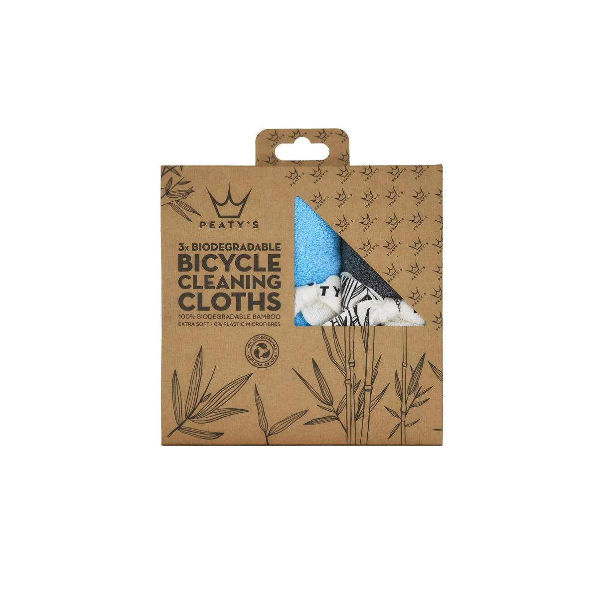 Peatys Bamboo Bicycle Cleaning Cloths 3 Pack - Image 2