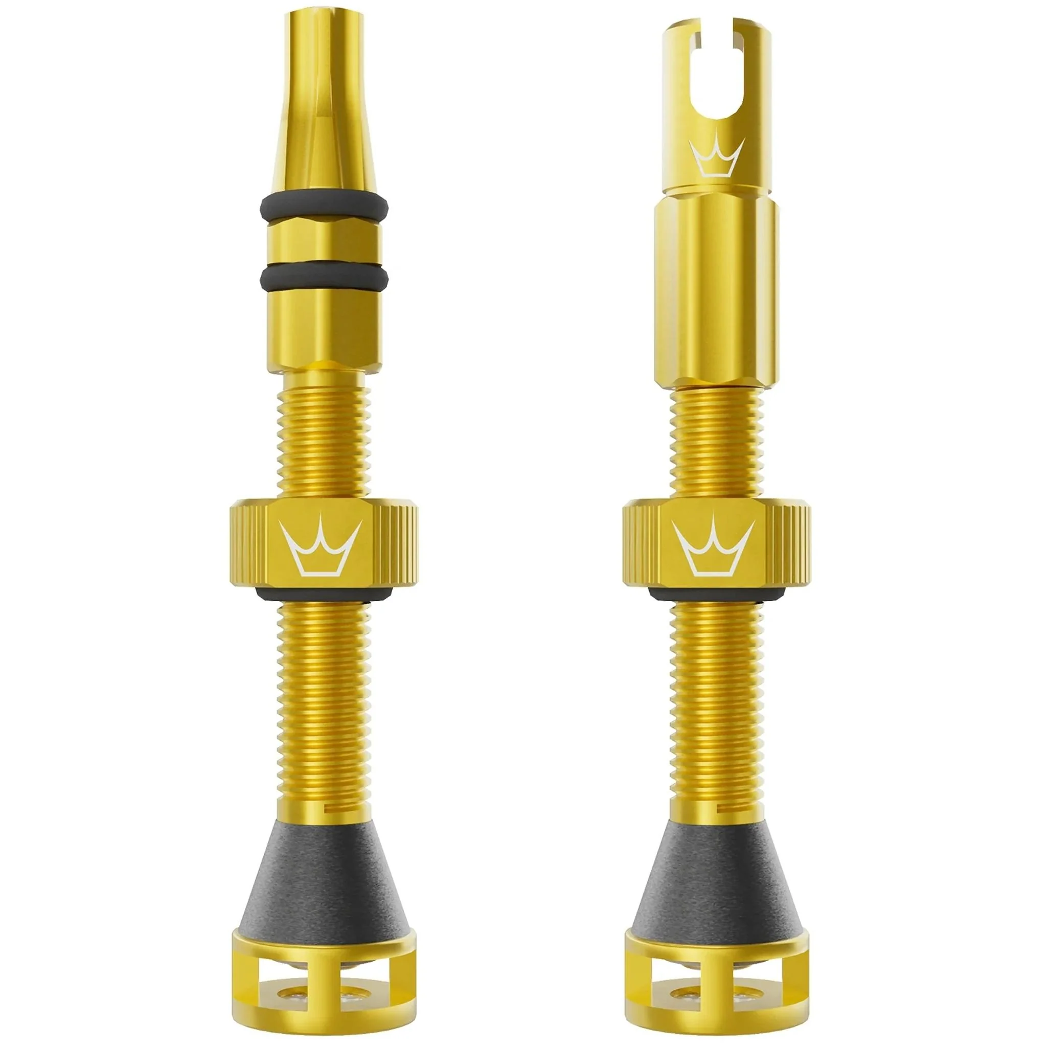 Peatys Holeshot Fast Flow Tubeless Valves (Pair) 42mm - Gold
