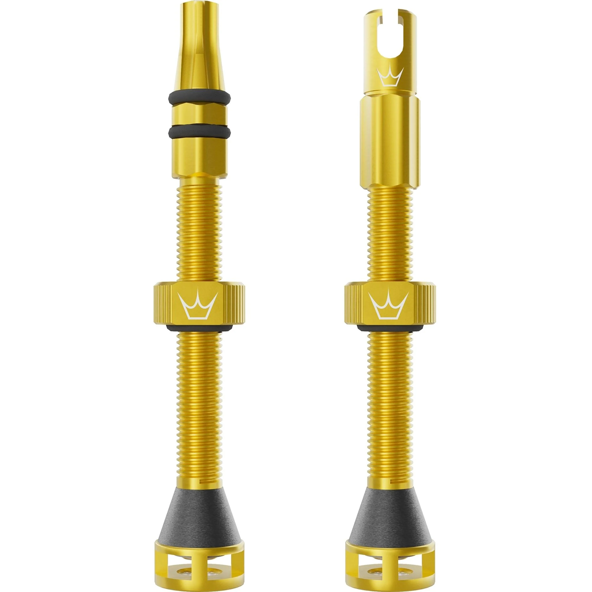 Peatys Holeshot Fast Flow Tubeless Valves (Pair) 60mm - Gold