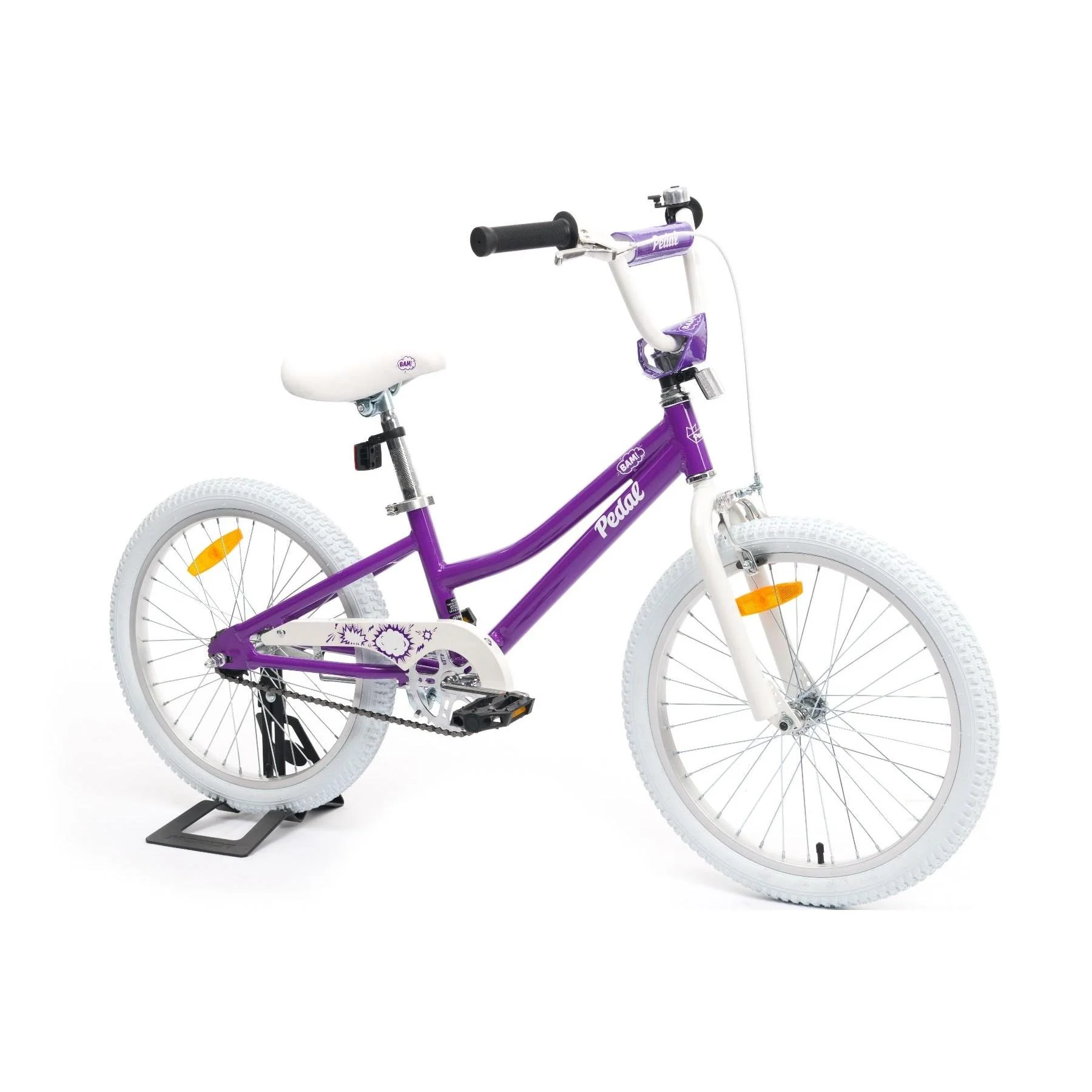 Pedal Bam Alloy 20'' Kids Bike Purple/White - Image 2