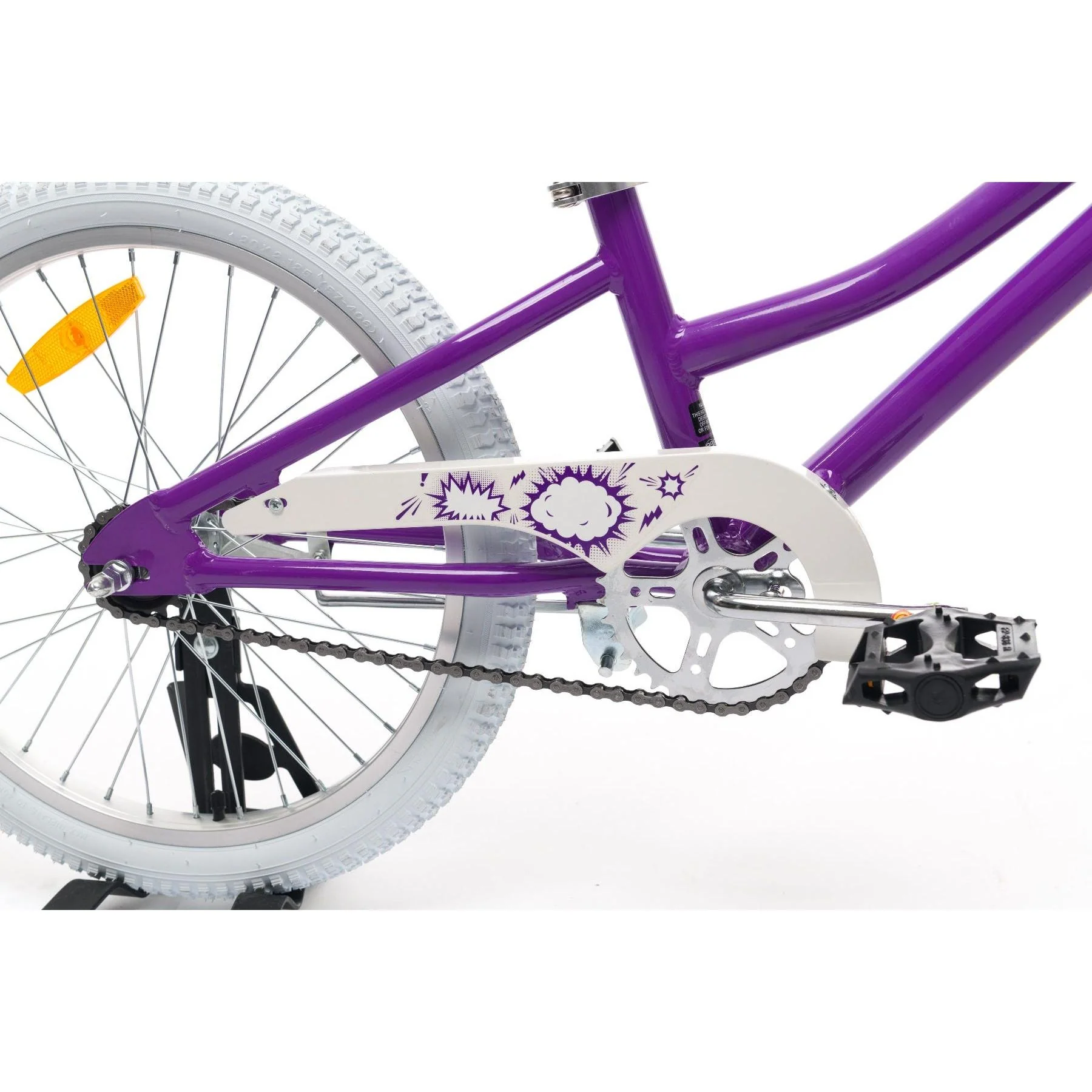Pedal Bam Alloy 20'' Kids Bike Purple/White - Image 4