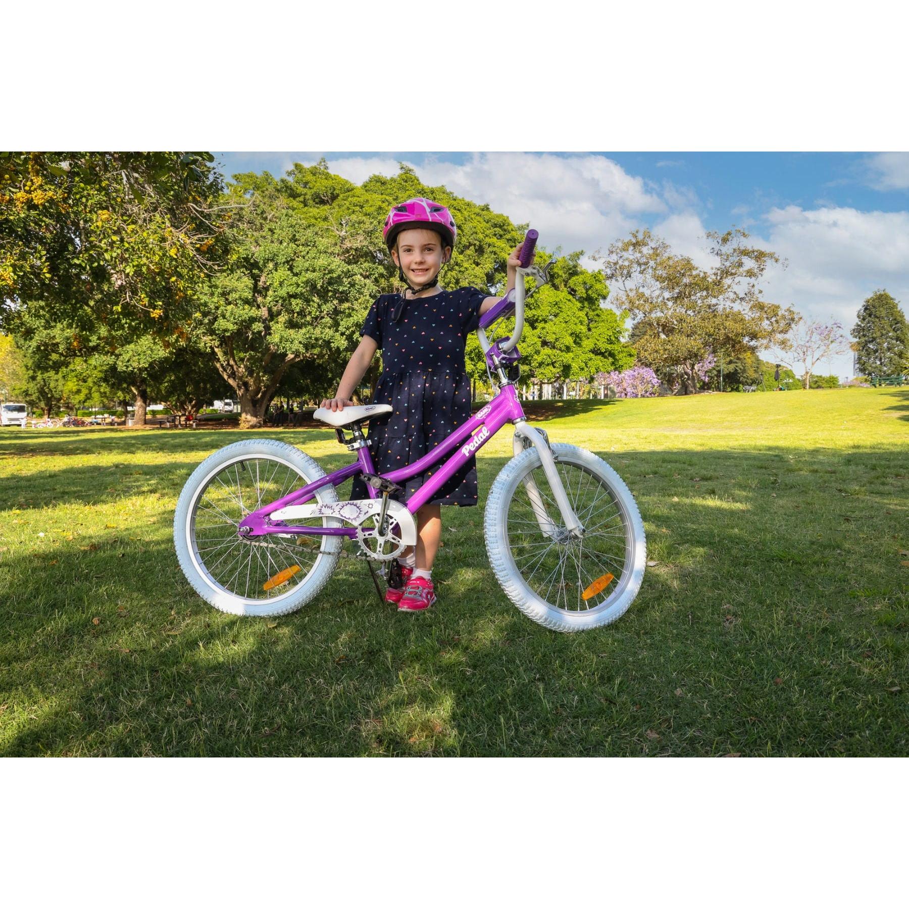 Pedal Bam Alloy 20'' Kids Bike Purple/White - Image 7