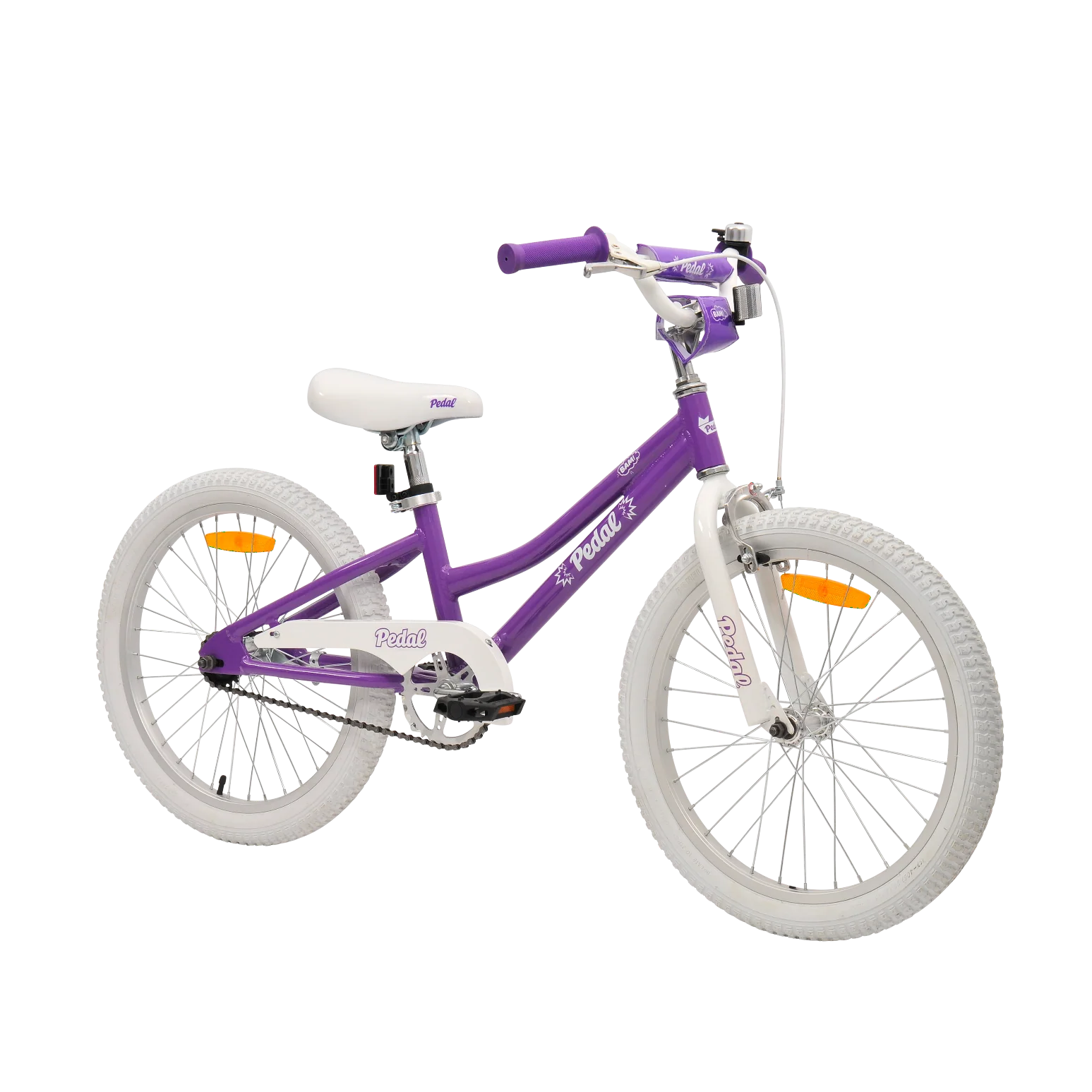 Pedal Bam Kids Bike 20 Inch Purple/White - Image 2
