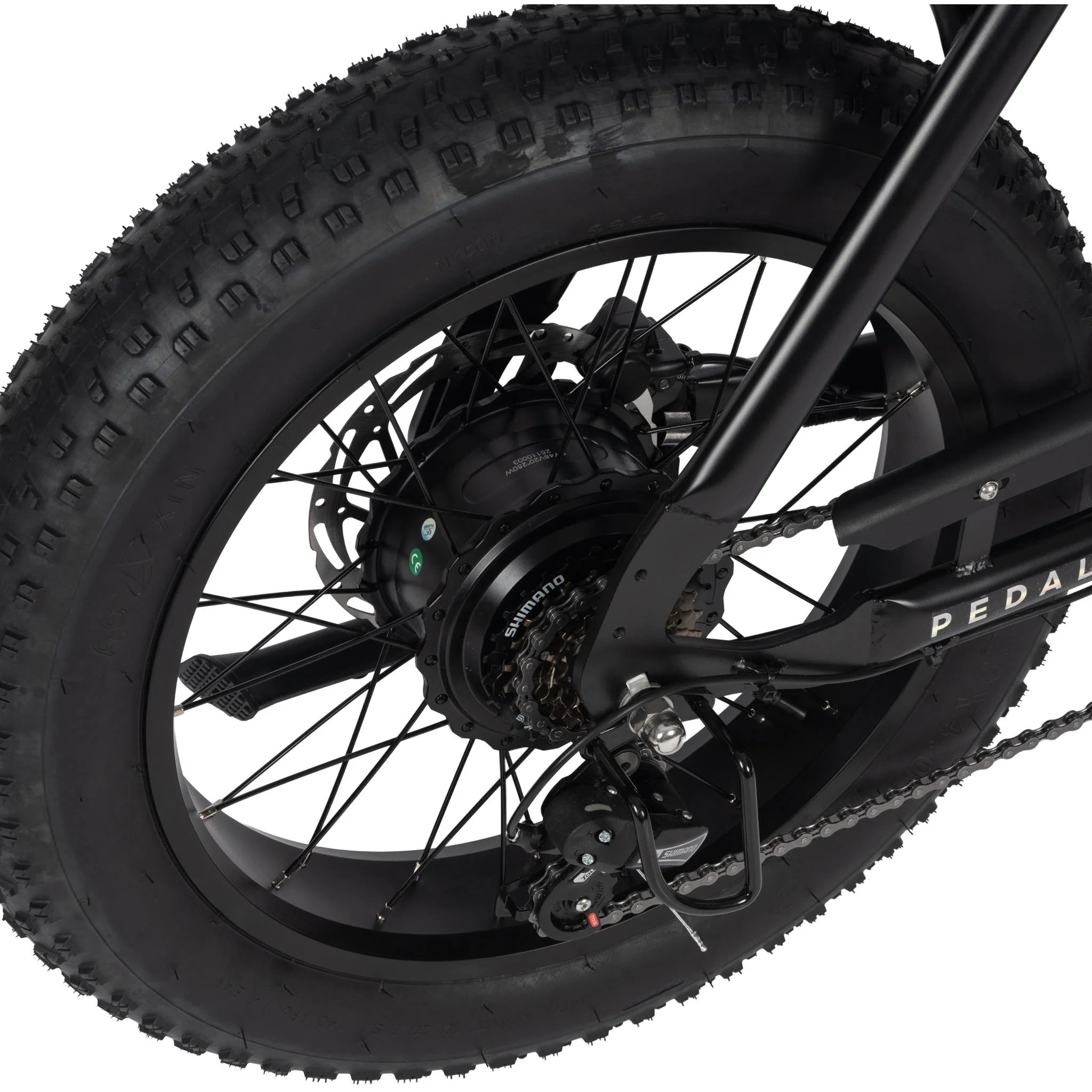 Pedal Bandit 20'' E6 Electric Fat Tyre Bike Black - Image 4