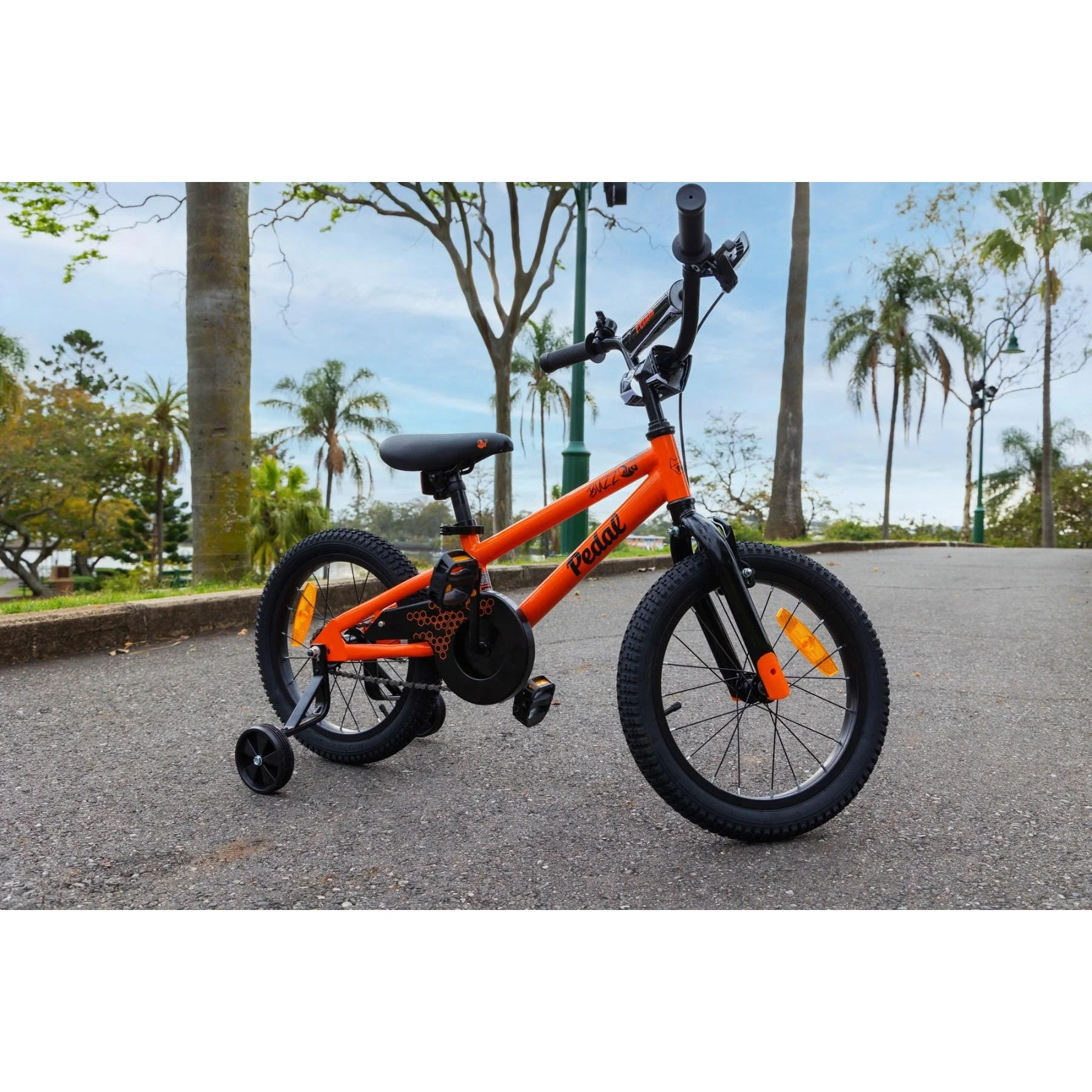 Pedal Buzz Steel Kids Bike Orange - Image 5