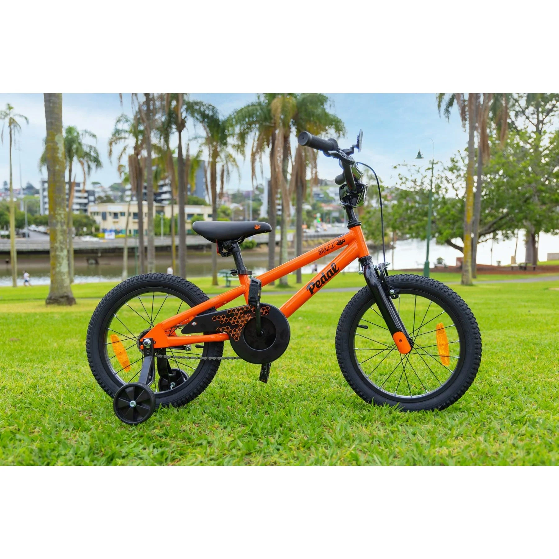 Pedal Buzz Steel Kids Bike Orange - Image 6