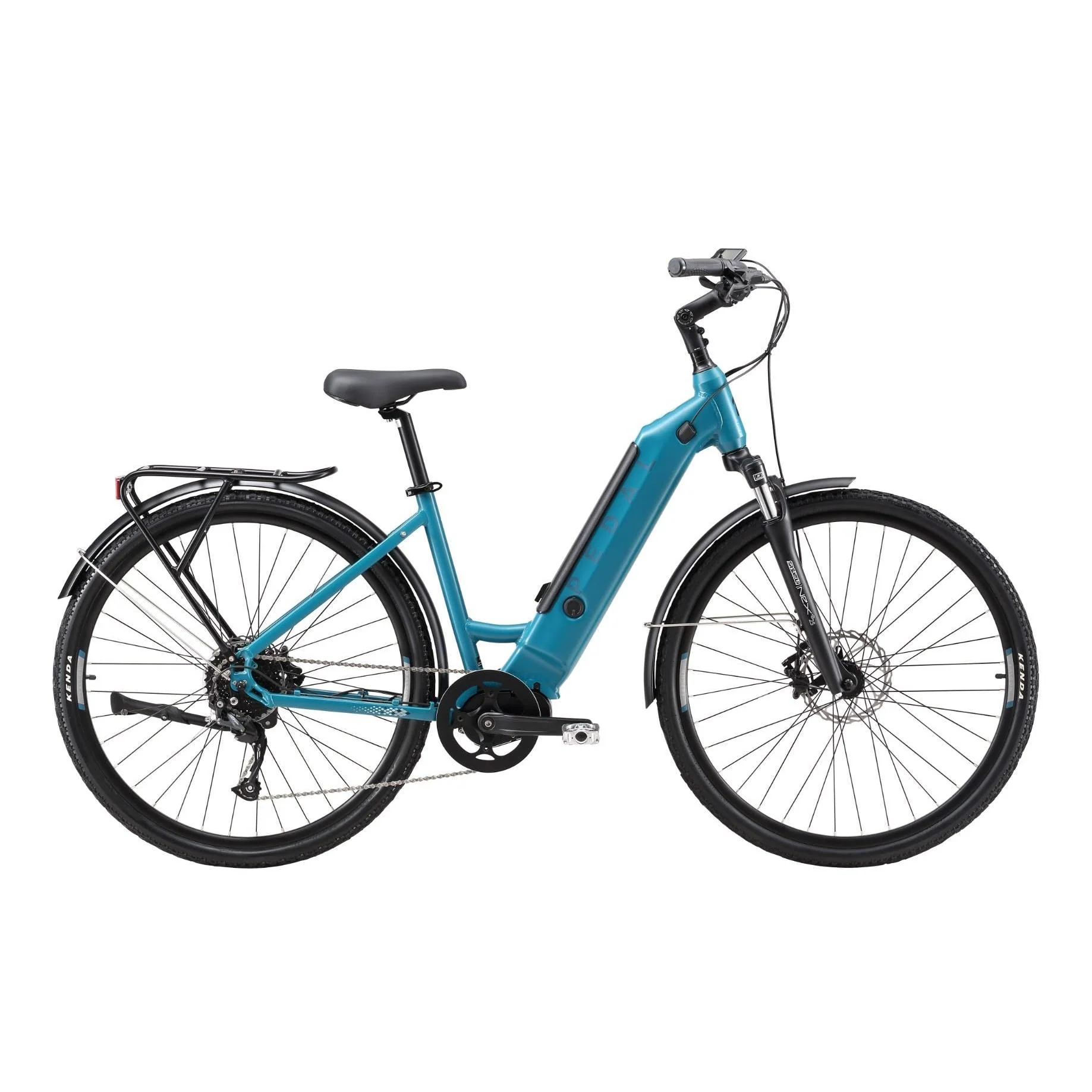 Pedal Falcon 27.5'' 468Wh Step Through Electric Hybrid Bike Teal