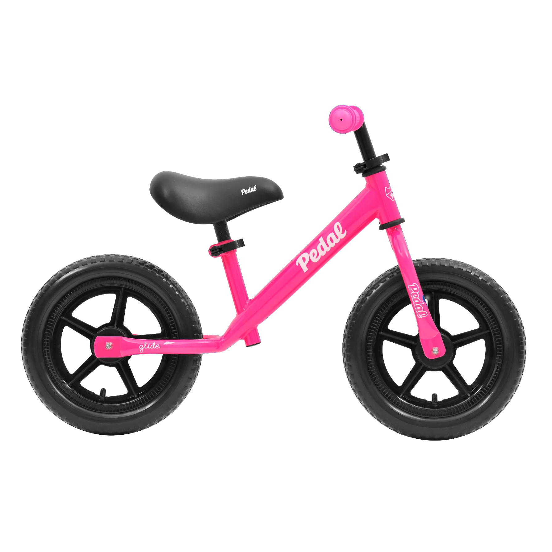 Pedal Glide Kids 12" Balance Bike Bright Pink