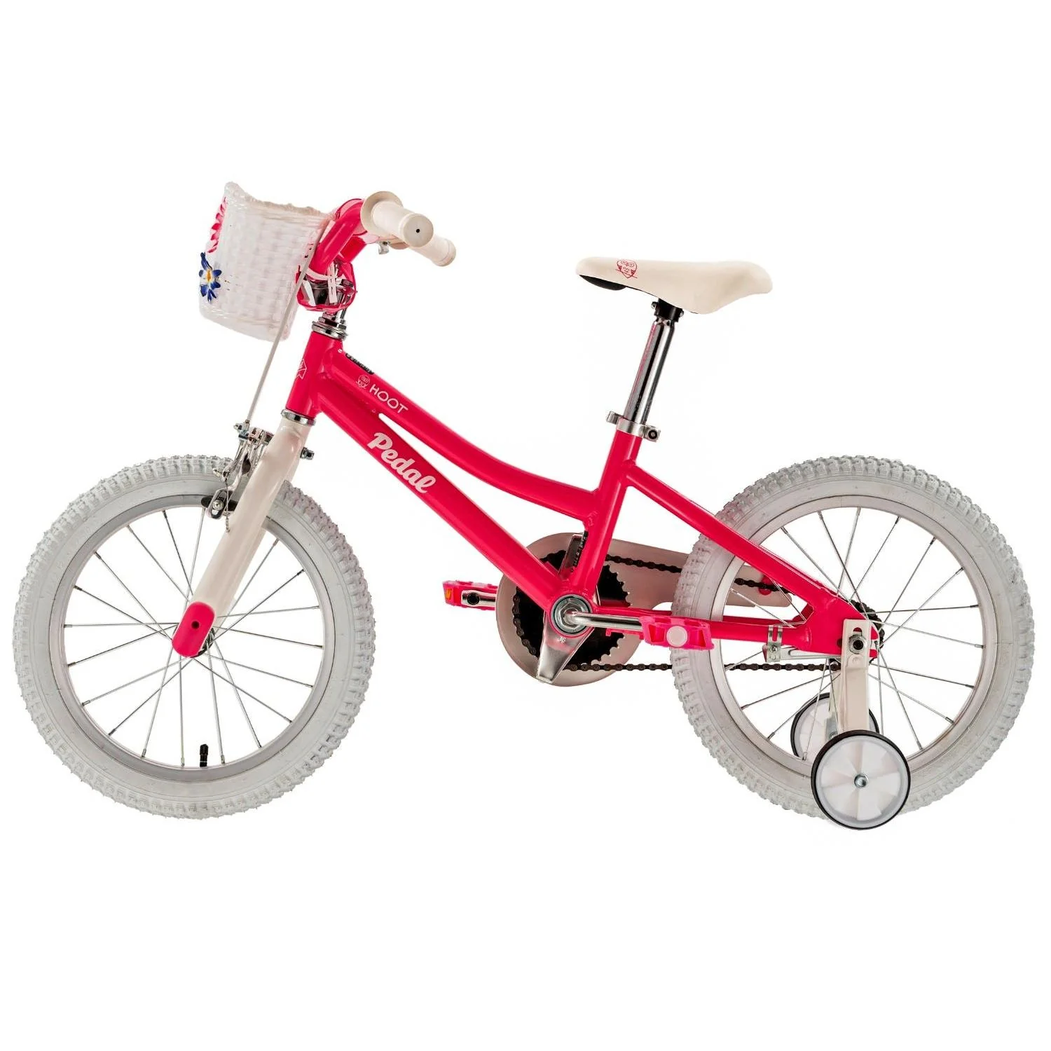 Pedal Hoot Alloy 16 Kids Bike Pink/White - Image 5