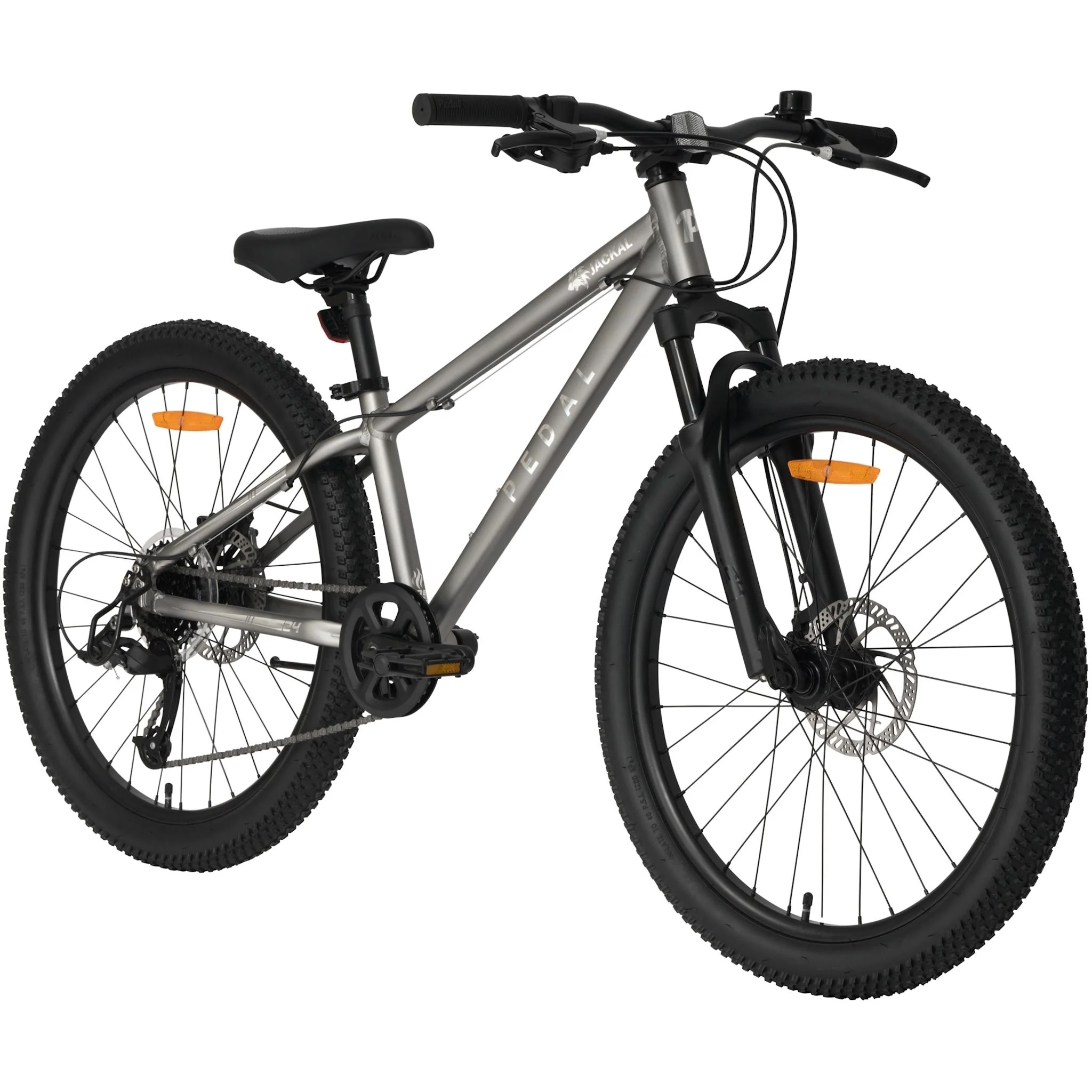 Pedal Jackal 24'' Kids Bike Silver Chrome - Image 2