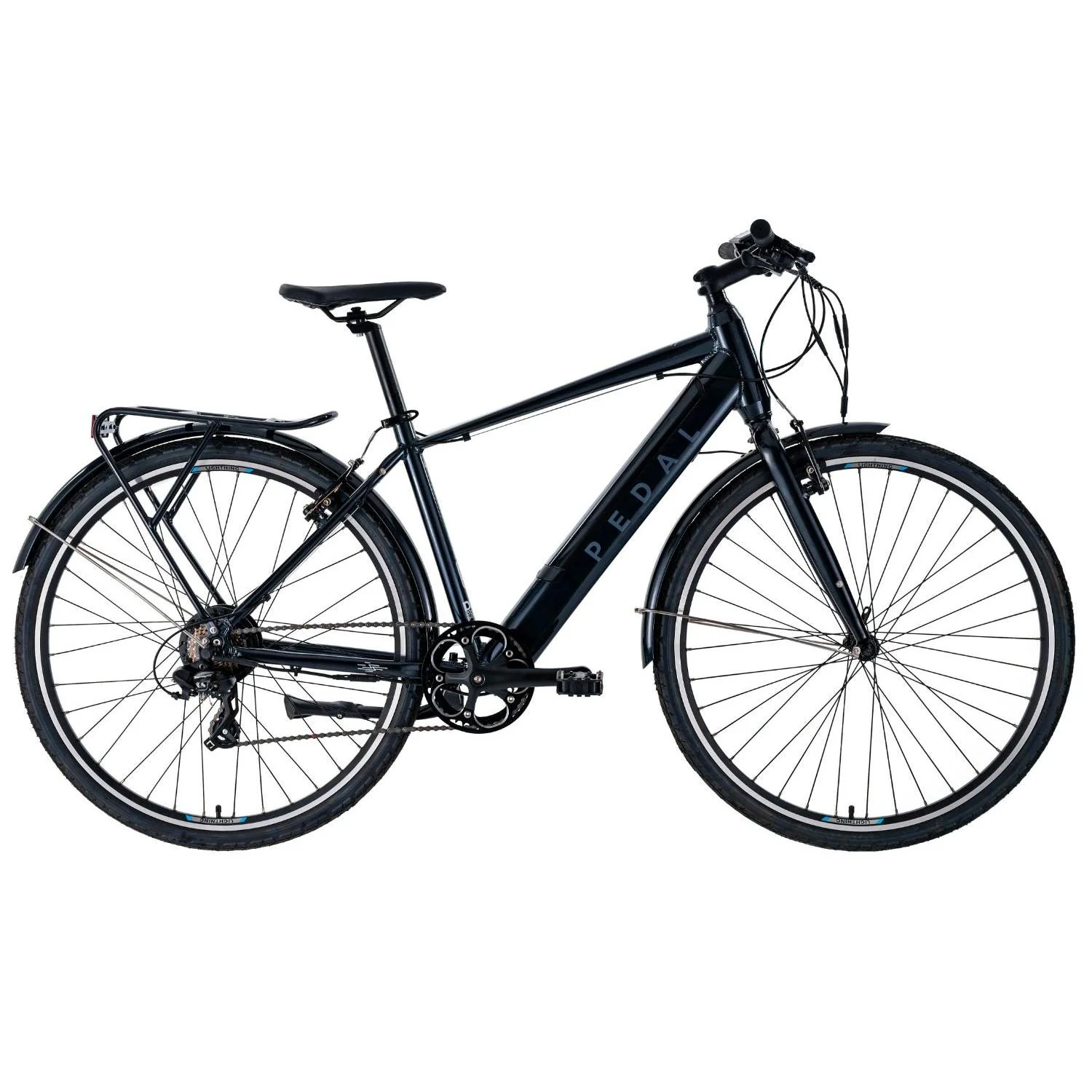 Pedal Lightning 700C Electric Hybrid Bike Black