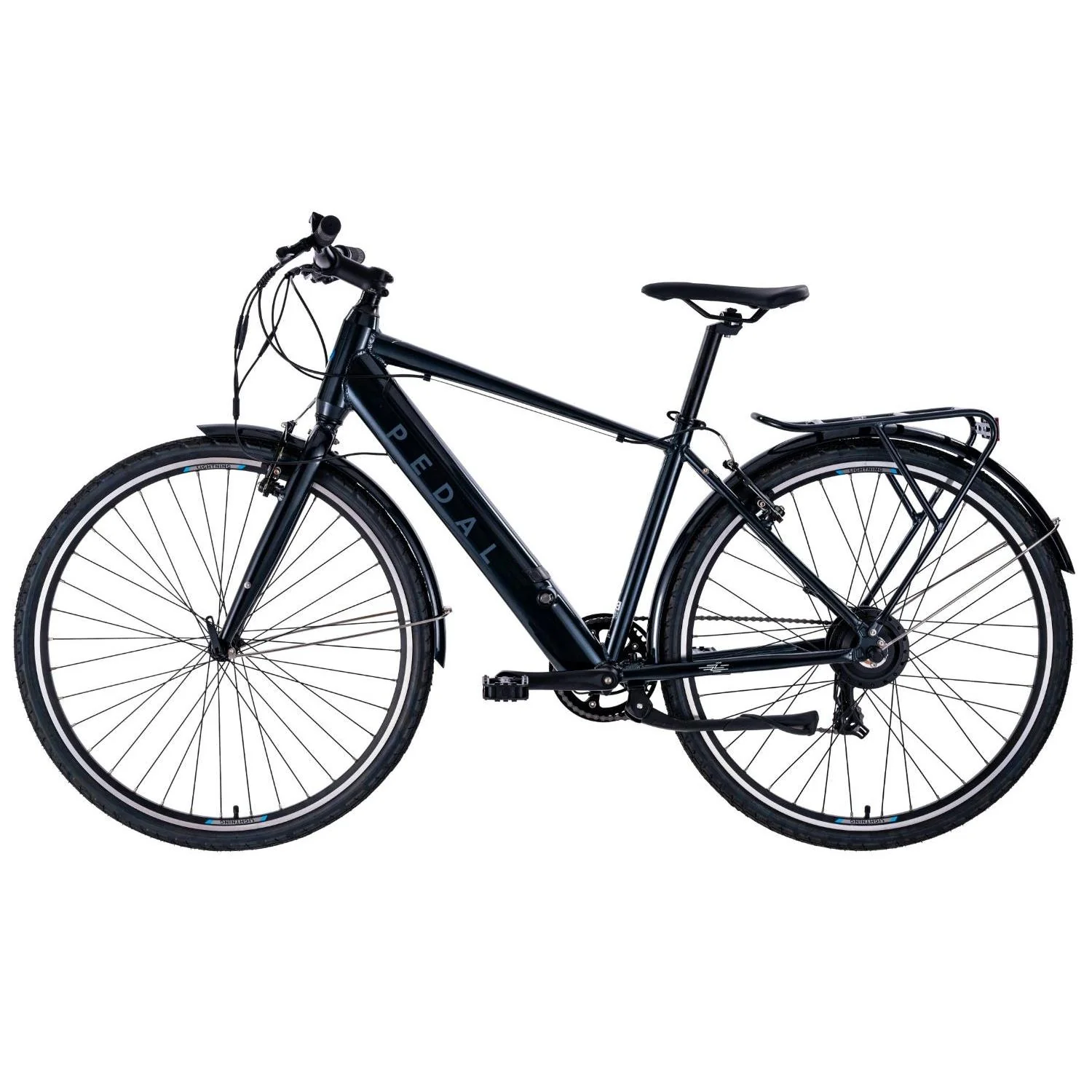 Pedal Lightning 700C Electric Hybrid Bike Black - Image 2