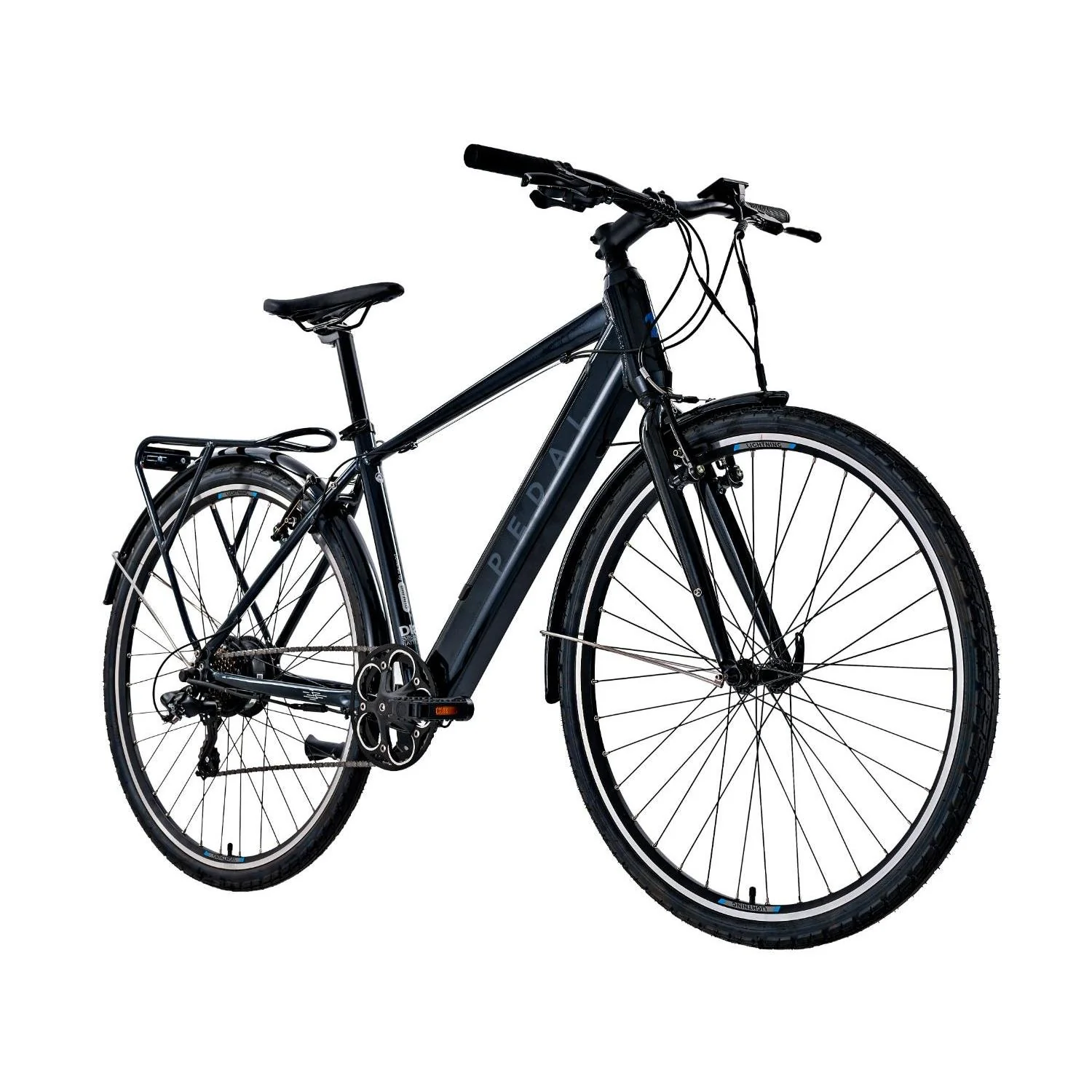 Pedal Lightning 700C Electric Hybrid Bike Black - Image 3