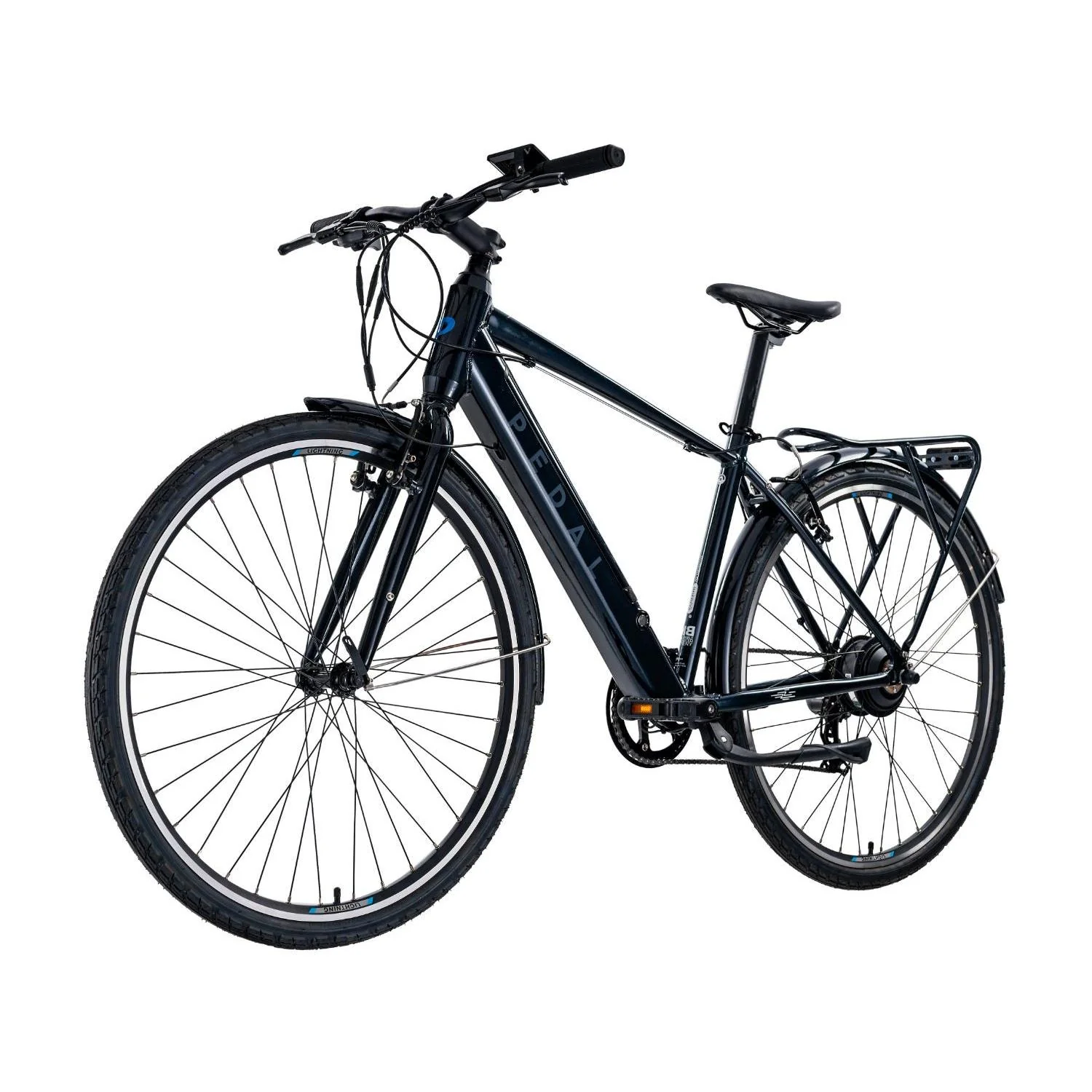 Pedal Lightning 700C Electric Hybrid Bike Black - Image 4