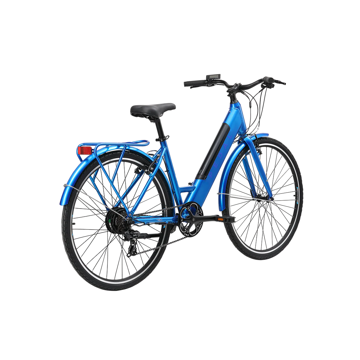 Pedal Lightning Step Through Electric Hybrid Bike Blue - Image 4