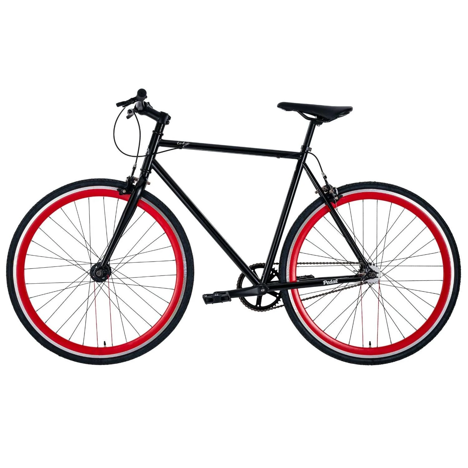 Pedal Messenger Tokyo Fixie Bike Black - Image 2