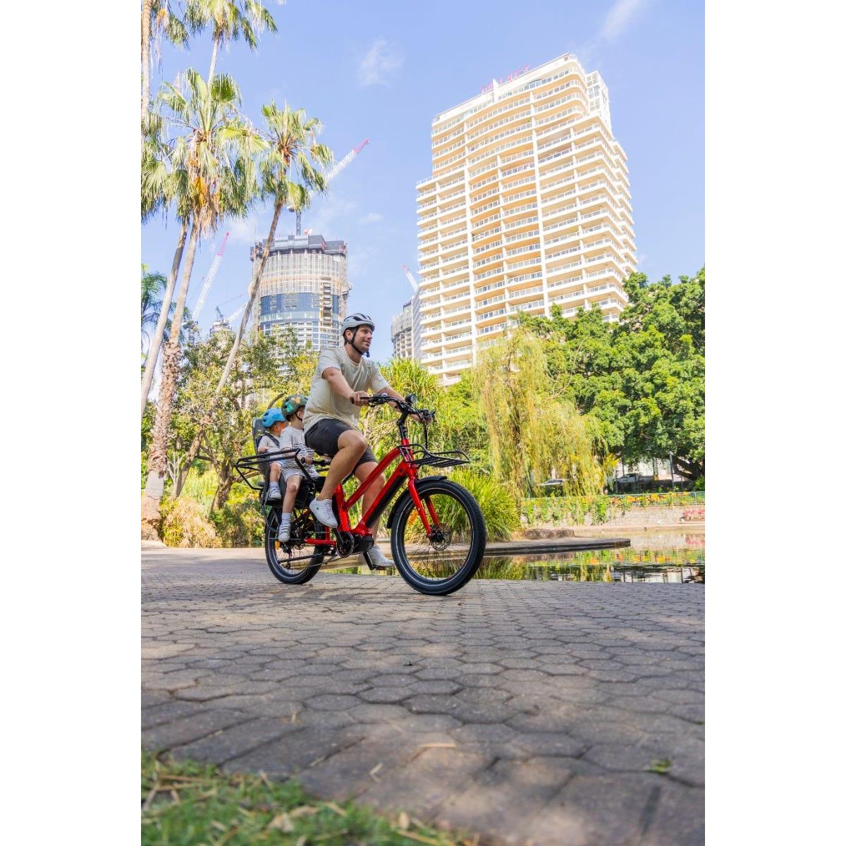 Pedal Packer Electric Cargo Bike Bright Red - Image 11