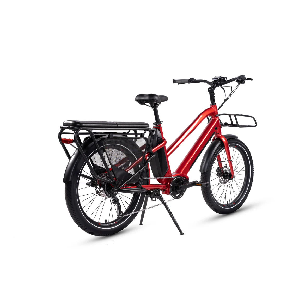 Pedal Packer Electric Cargo Bike Bright Red - Image 3