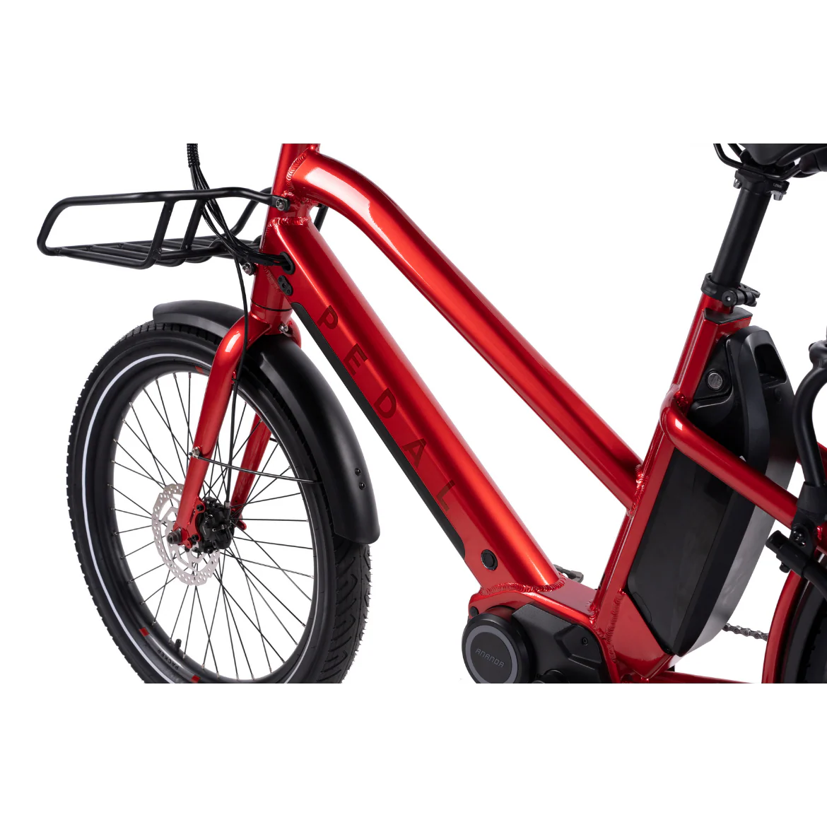 Pedal Packer Electric Cargo Bike Bright Red - Image 4