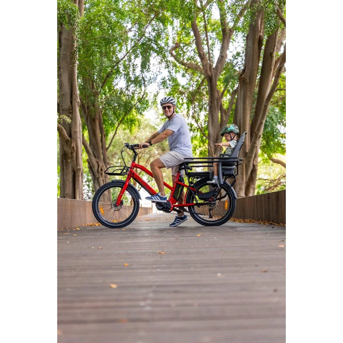 Pedal Packer Electric Cargo Bike Bright Red - Image 8