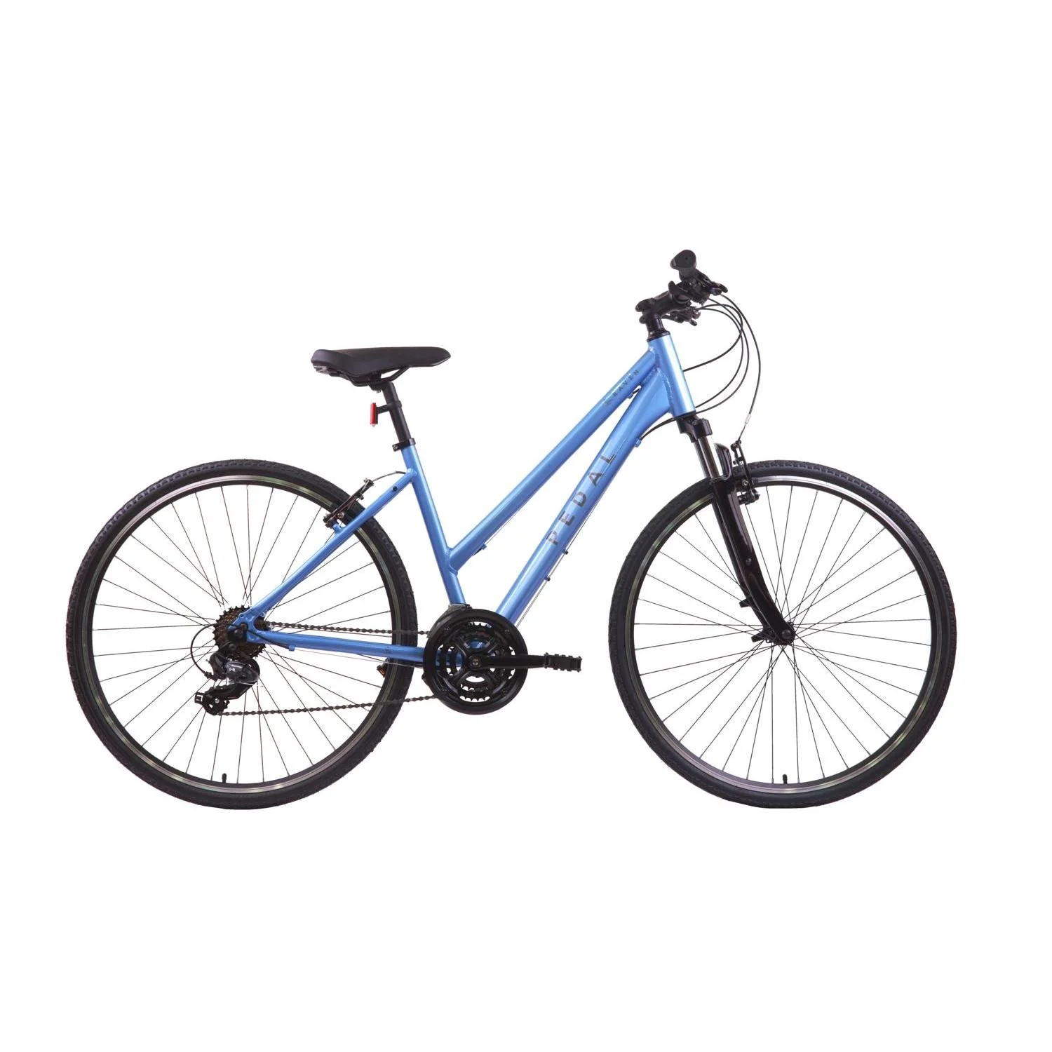 Pedal Raven 3 Trapeze Hybrid Bike Silver - Image 3