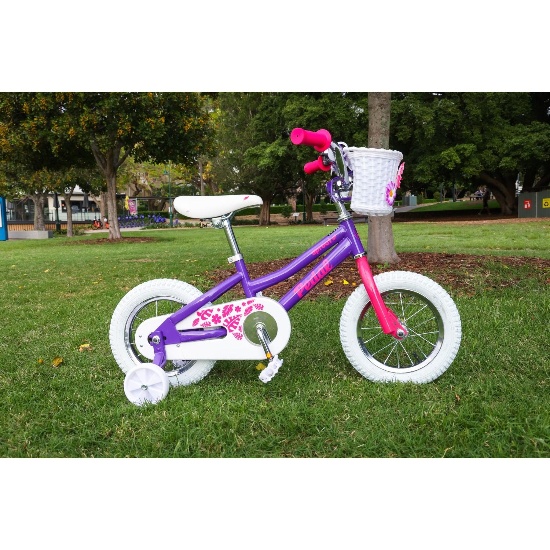 Pedal Sprout Steel Kids Bike Pink/Purple - Image 4