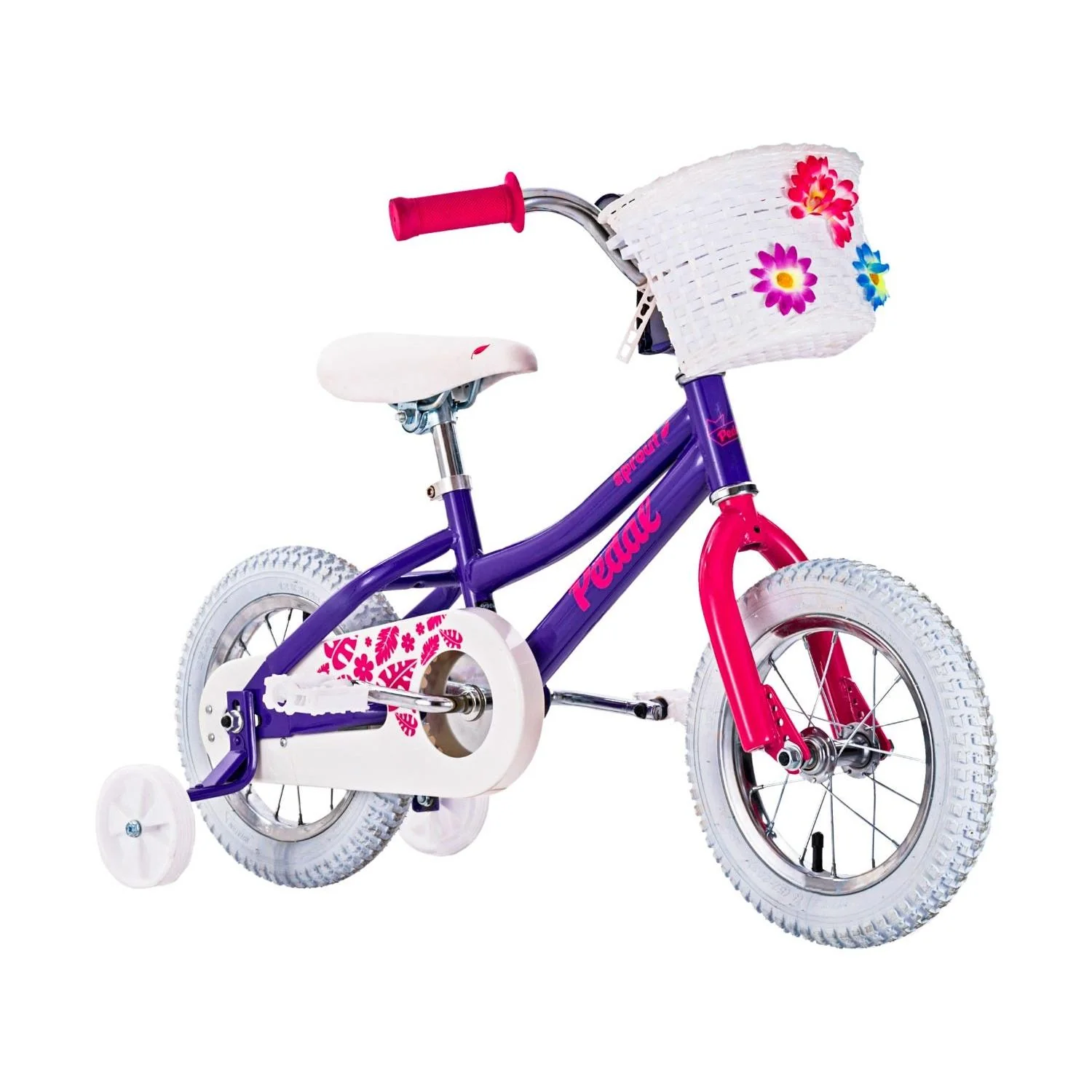 Pedal Sprout Steel Kids Bike Pink/Purple - Image 7
