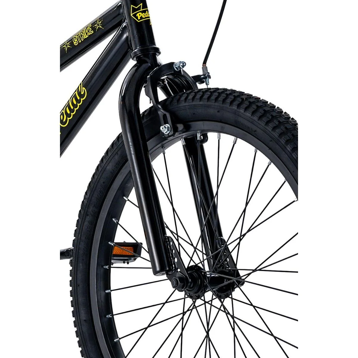 Pedal Strike Steel Kids Bike Black/Yellow - Image 11