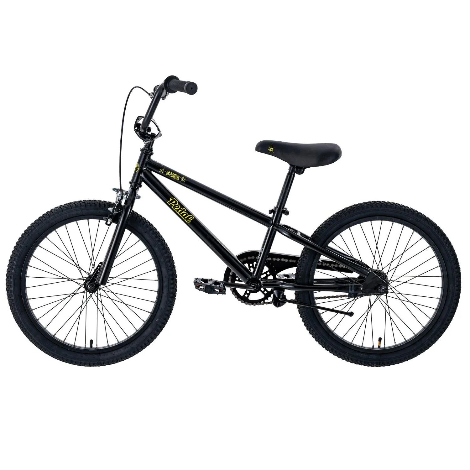 Pedal Strike Steel Kids Bike Black/Yellow - Image 5