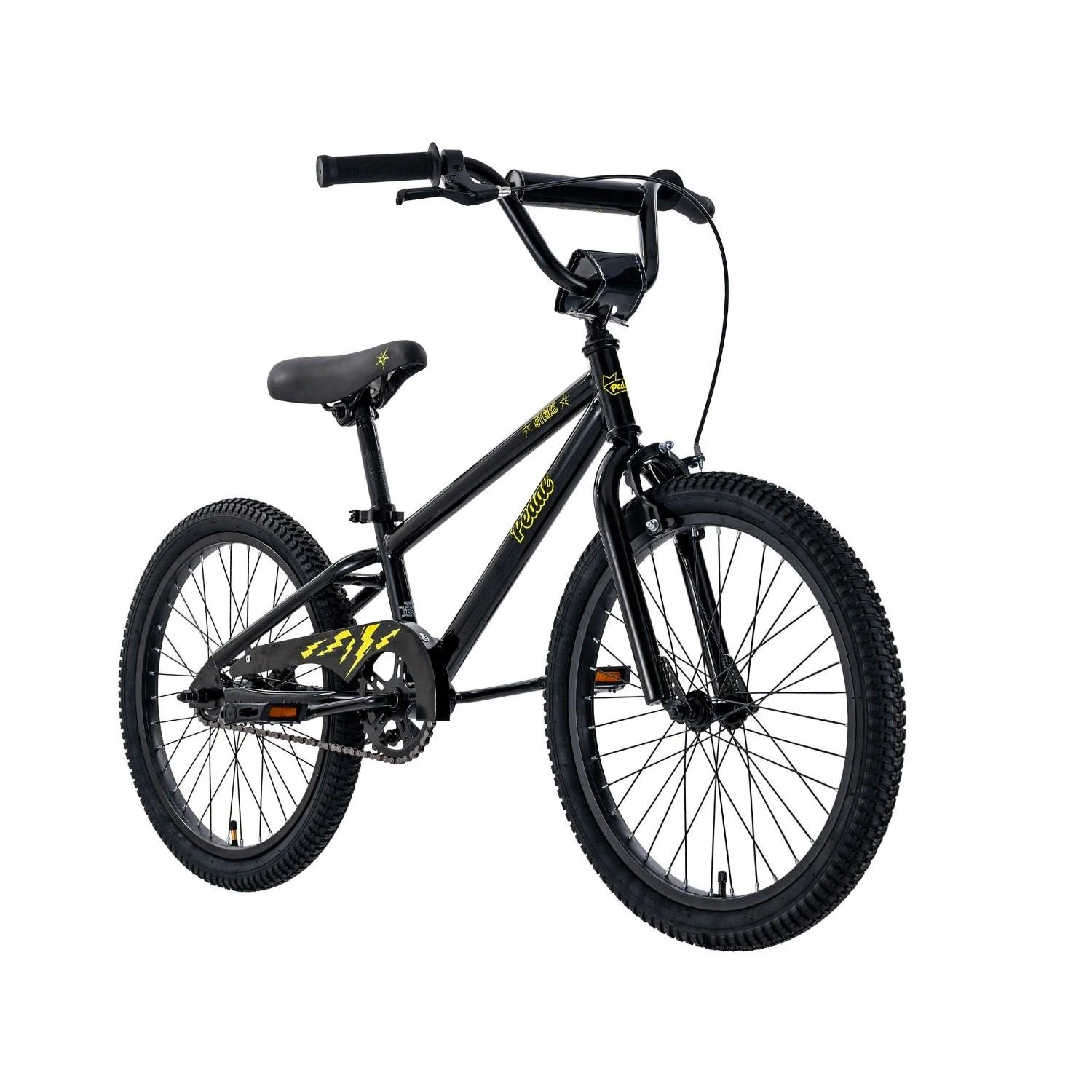 Pedal Strike Steel Kids Bike Black/Yellow - Image 6