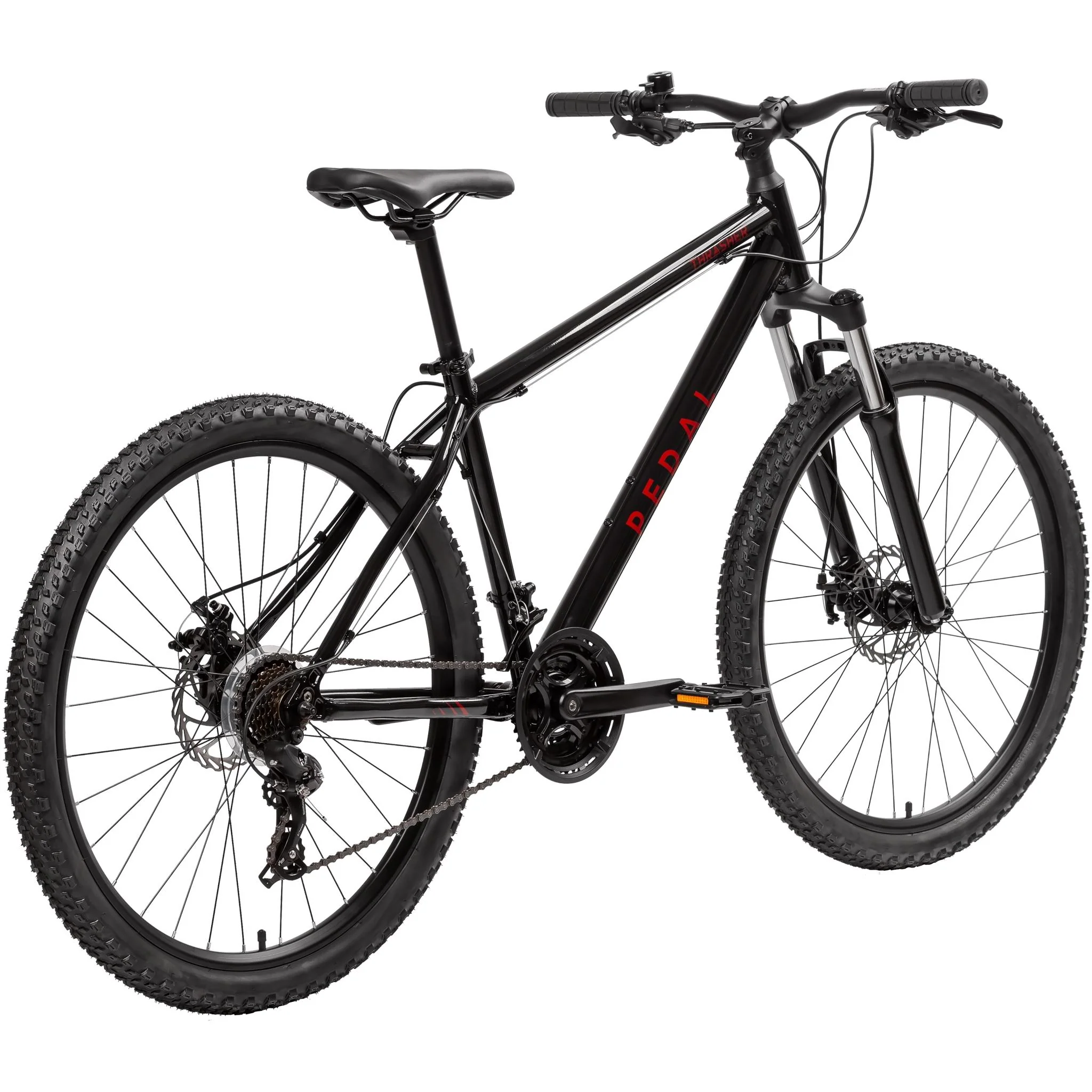 Pedal Thrasher 4 Hardtail Mountain Bike Gloss Black/Red - Image 3