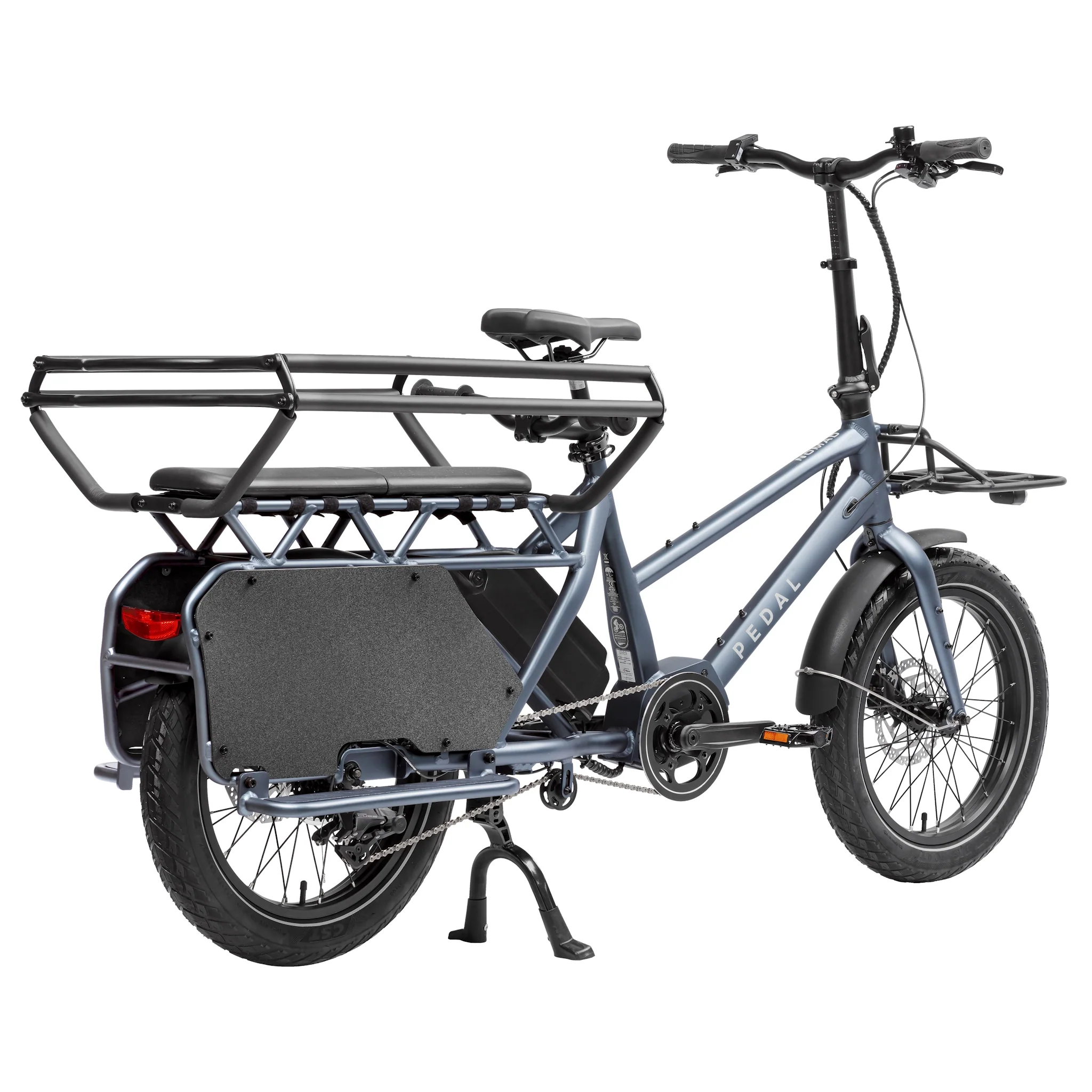 Pedal Nomad Cargo Electric Cargo Bike Blue Metal Grey - Image 4