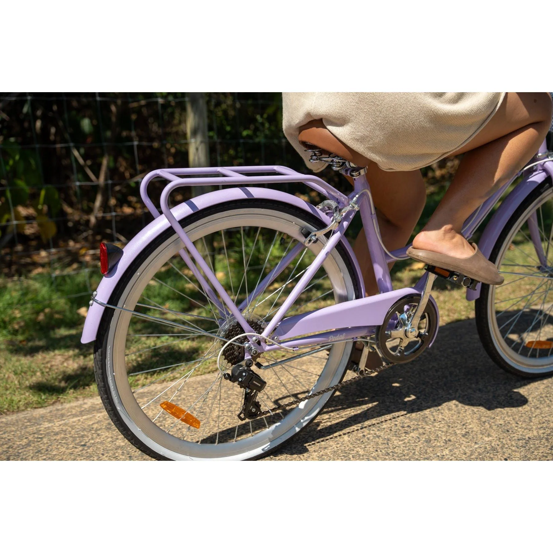 Pedal Uptown Vintage Cruiser Bike Lilac - Image 6