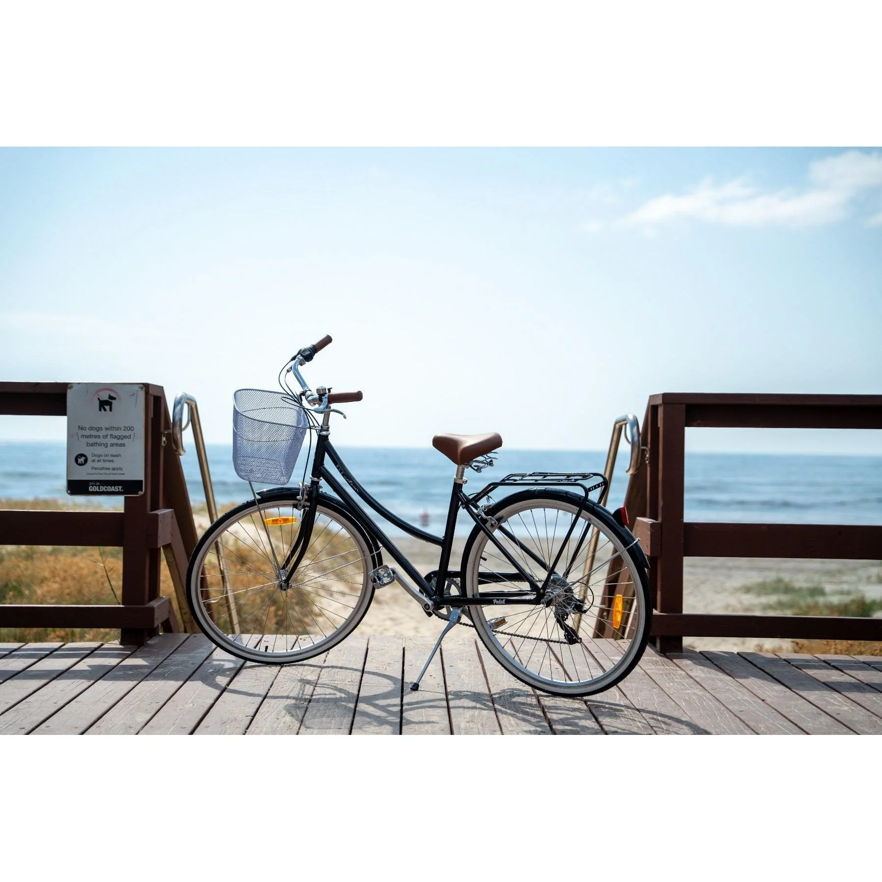 Pedal Uptown DLX Vintage Cruiser Bike Black - Image 11