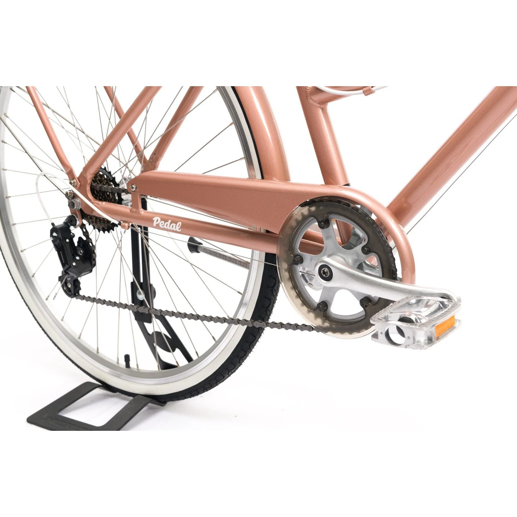 Pedal Uptown DLX Vintage Cruiser Bike Rose Gold - Image 4