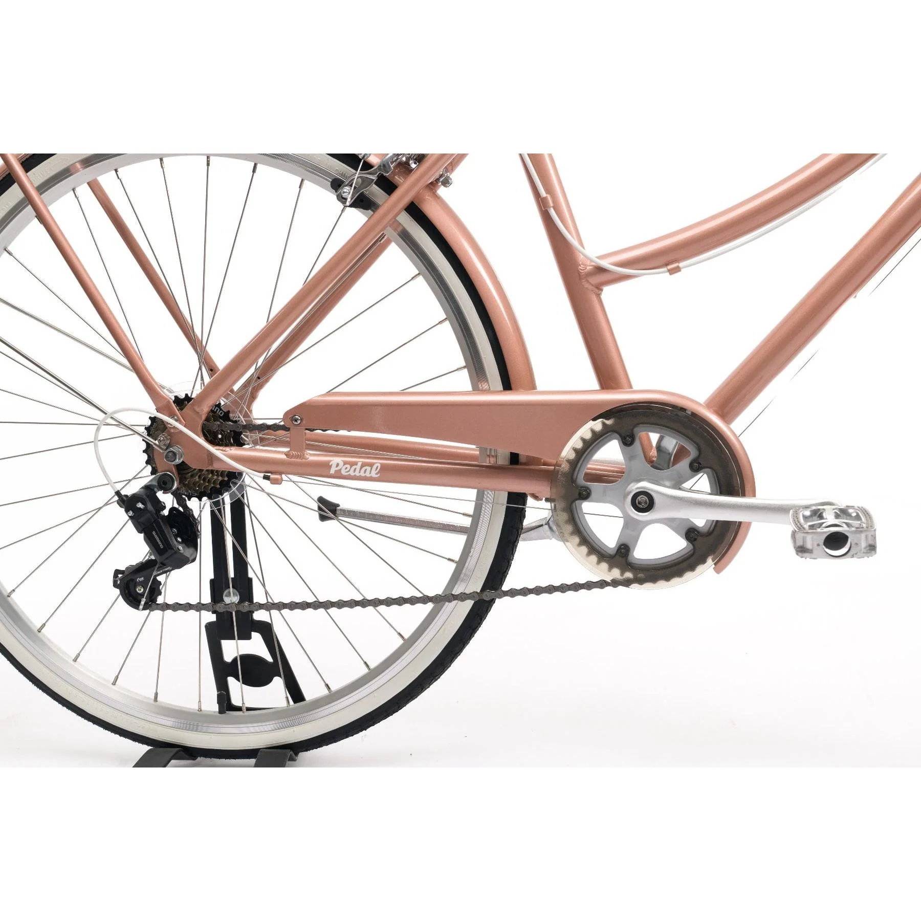 Pedal Uptown DLX Vintage Cruiser Bike Rose Gold - Image 5