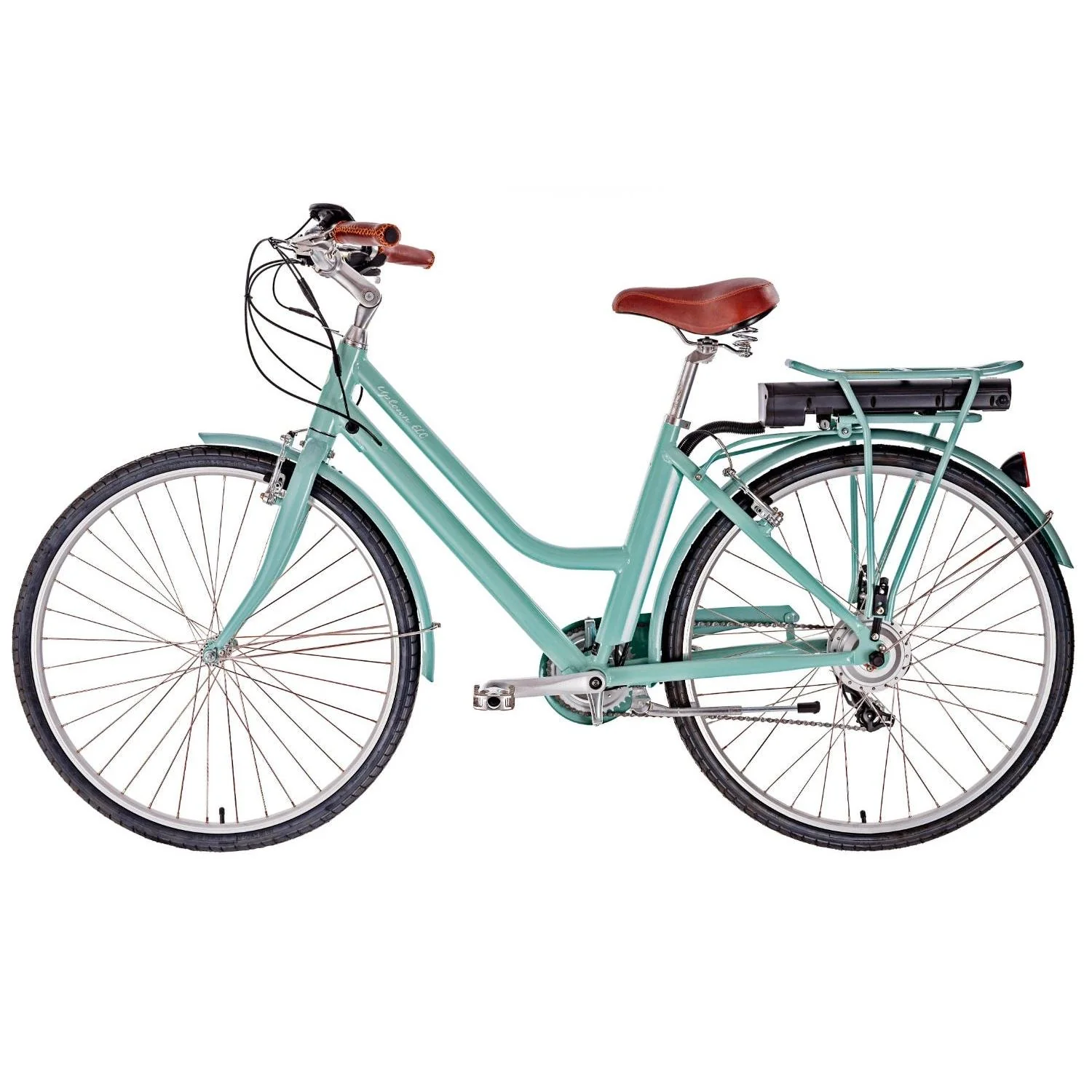 Pedal Uptown ELC Electric Vintage Cruiser Bike Sage/Black - Image 2