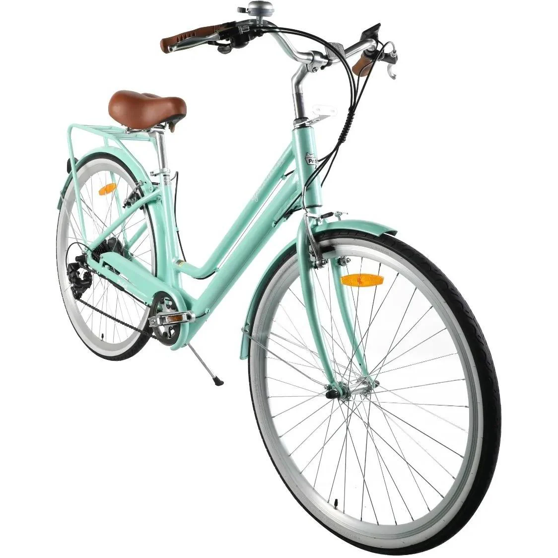 Pedal Uptown SL Electric Vintage Cruiser Bike 7-Speed Mint Green - Image 5
