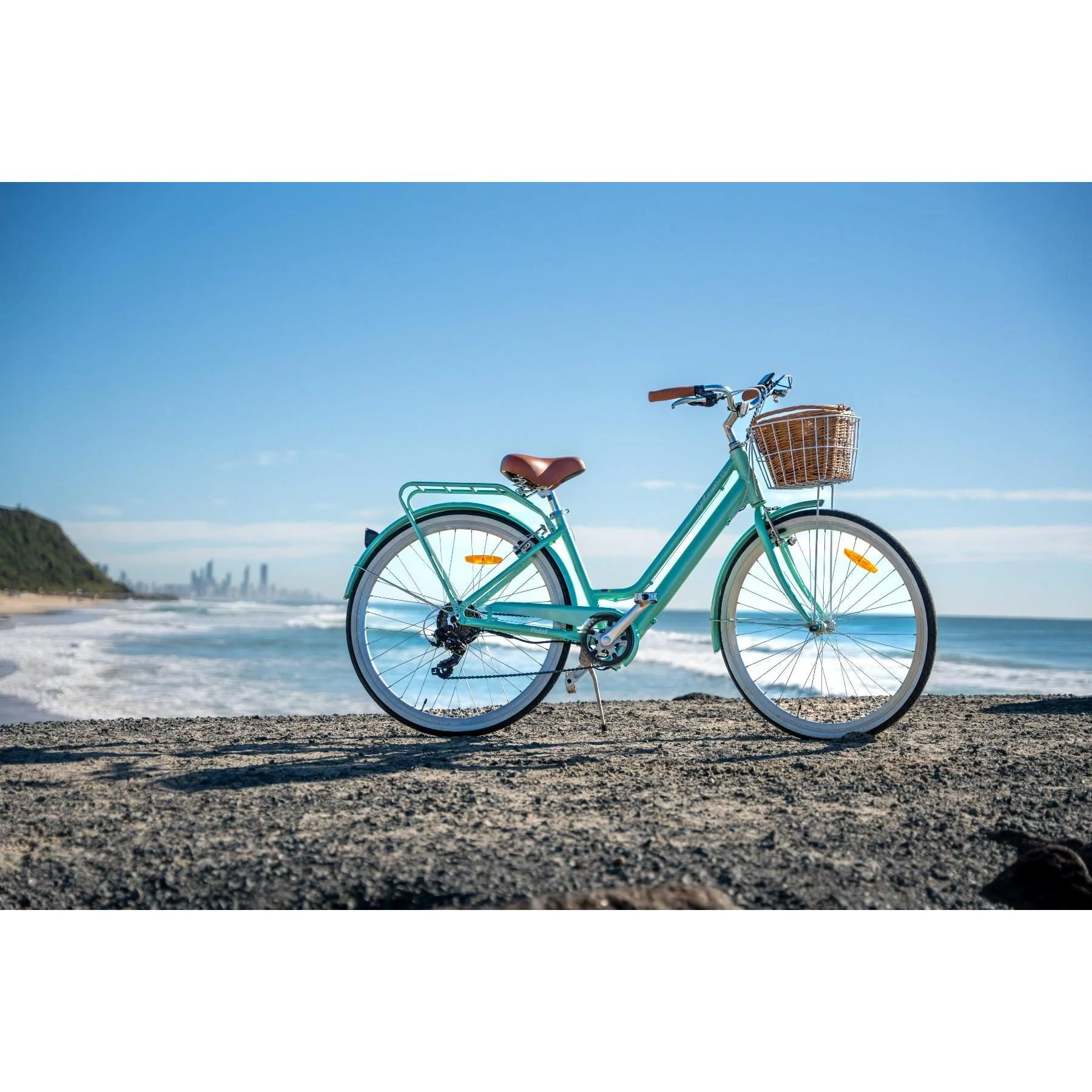 Pedal Uptown SL Electric Vintage Cruiser Bike Mint Green - Image 10